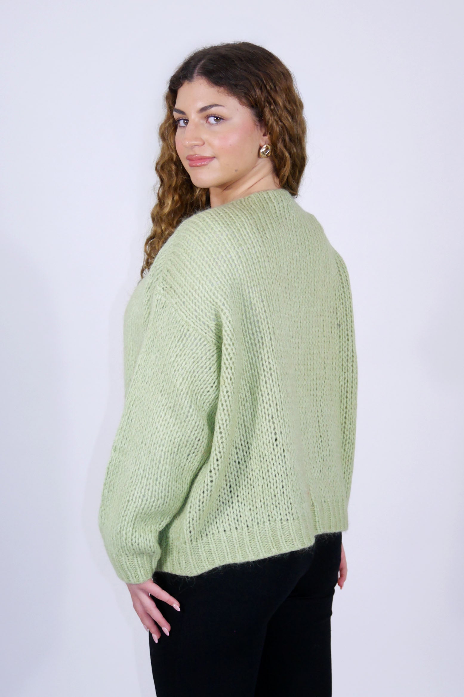 Flair - Cardigan in trendigem Neon - Salbei