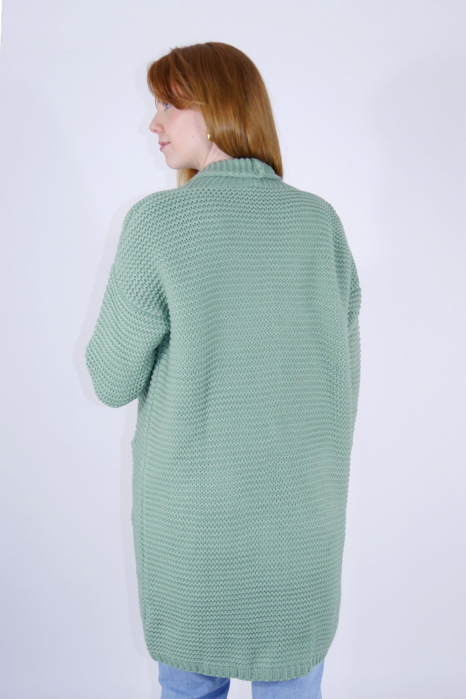 Strickjacke "Grobstrick" - Khaki