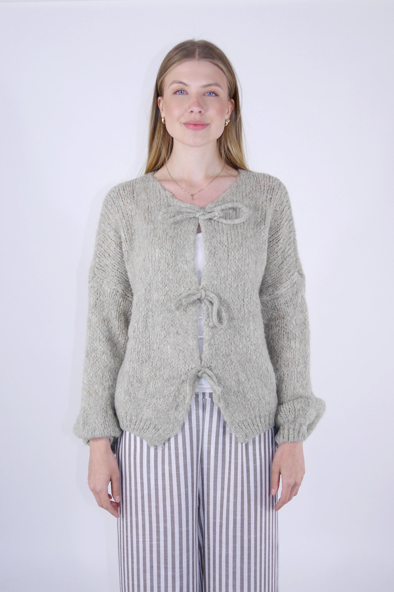 Flair - Cardigan mit Schleifen - Beige
