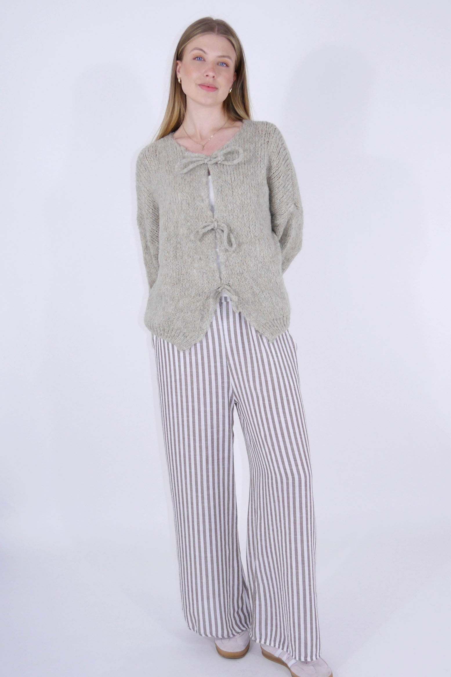 Flair - Cardigan mit Schleifen - Beige