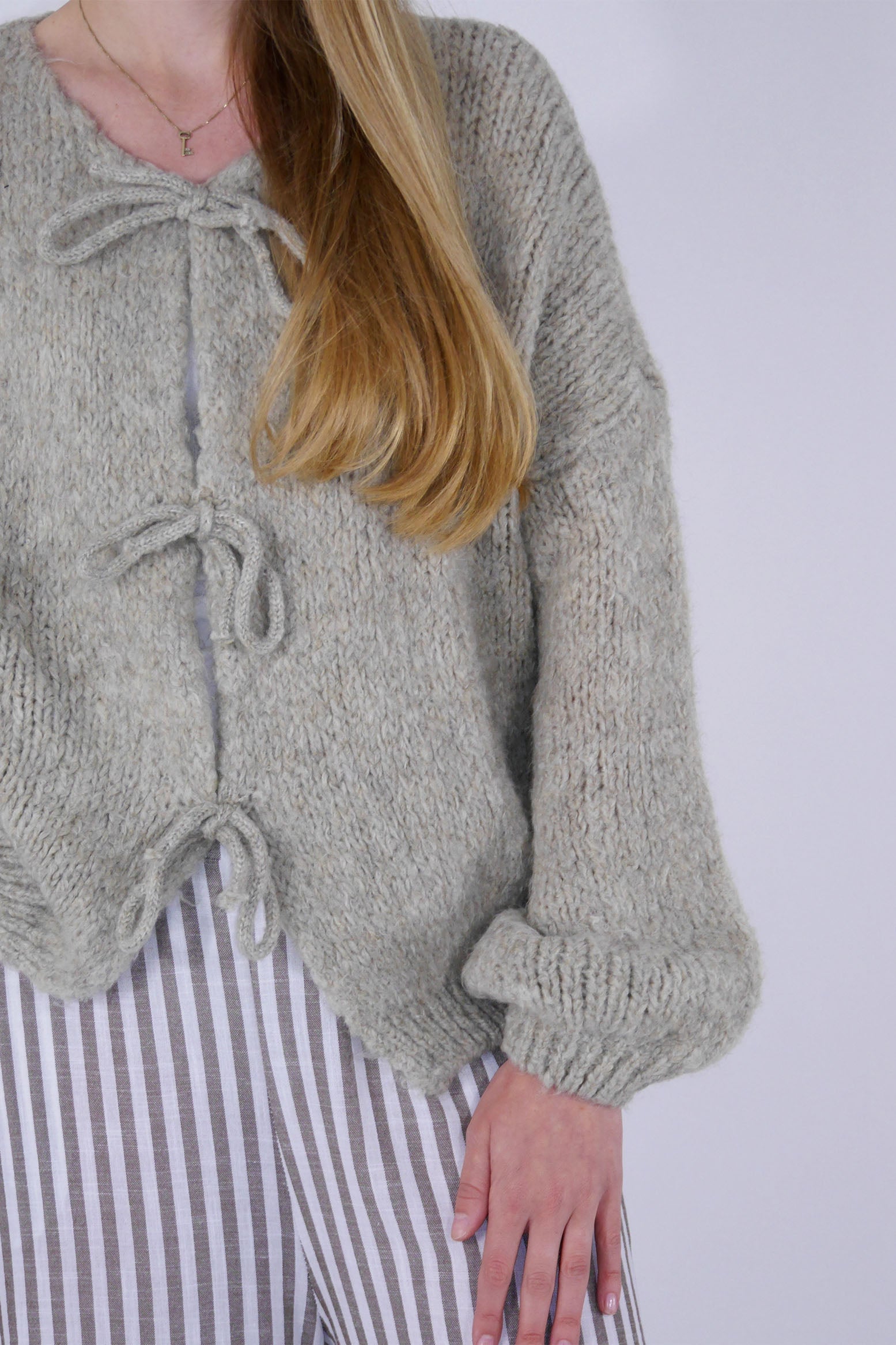 Flair - Cardigan mit Schleifen - Beige