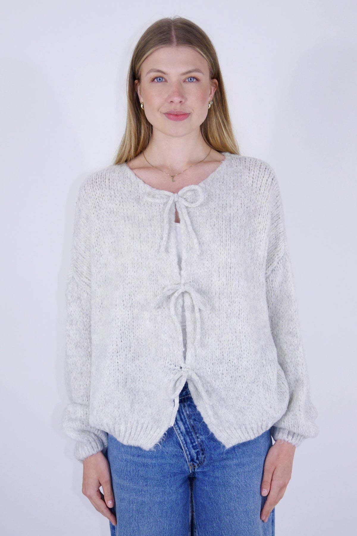 Flair - Cardigan mit Schleifen - Beige
