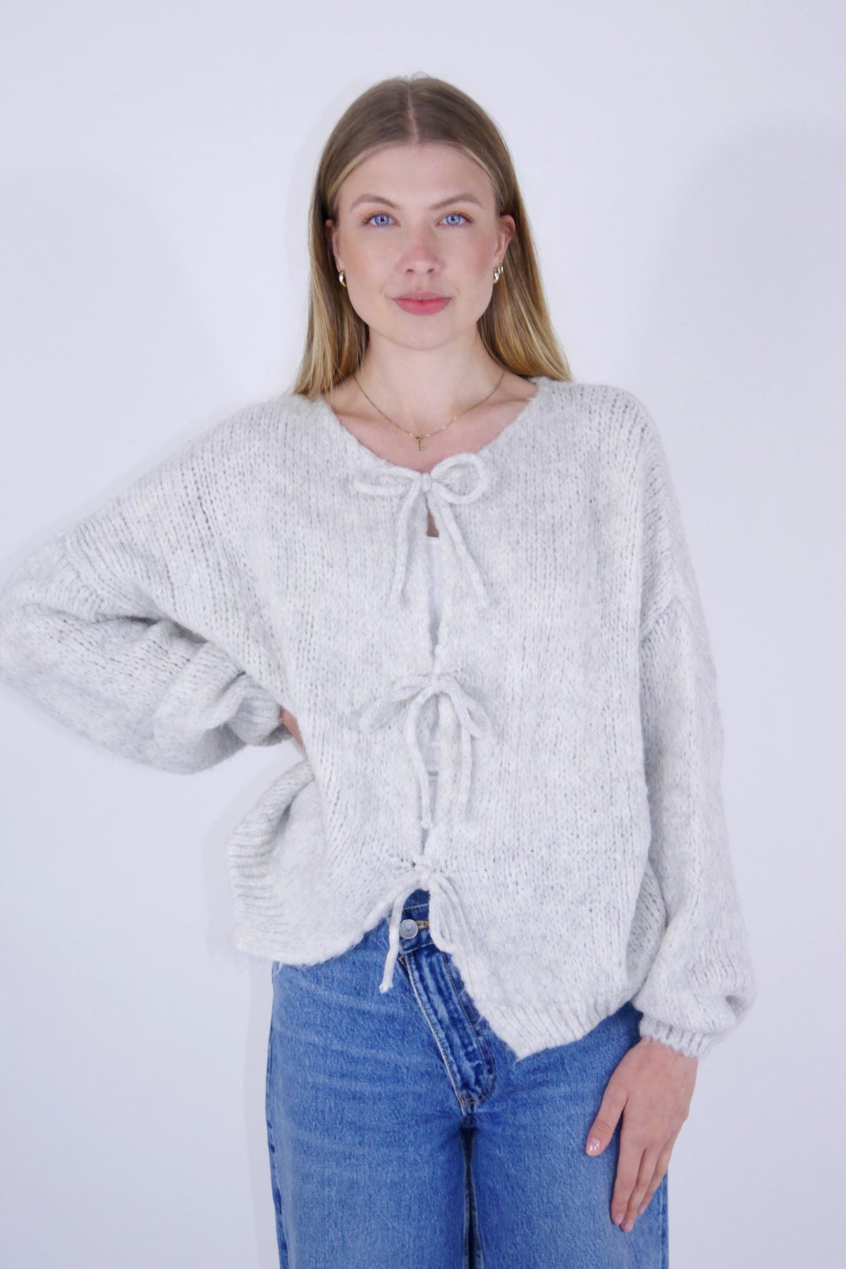 Flair - Cardigan mit Schleifen - Beige