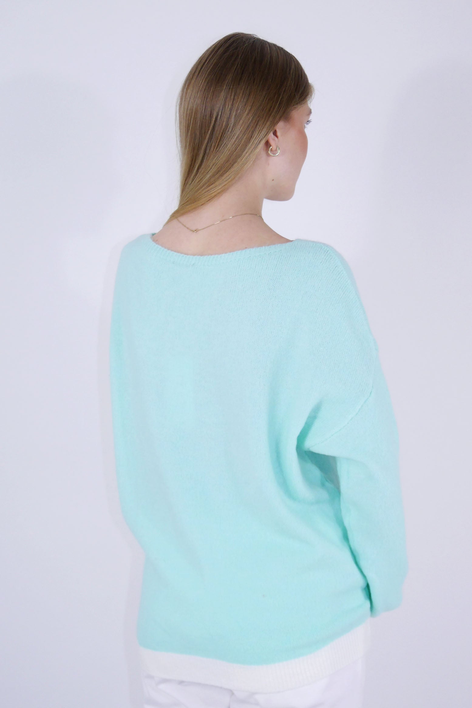 Pullover "Herz" - Hellblau