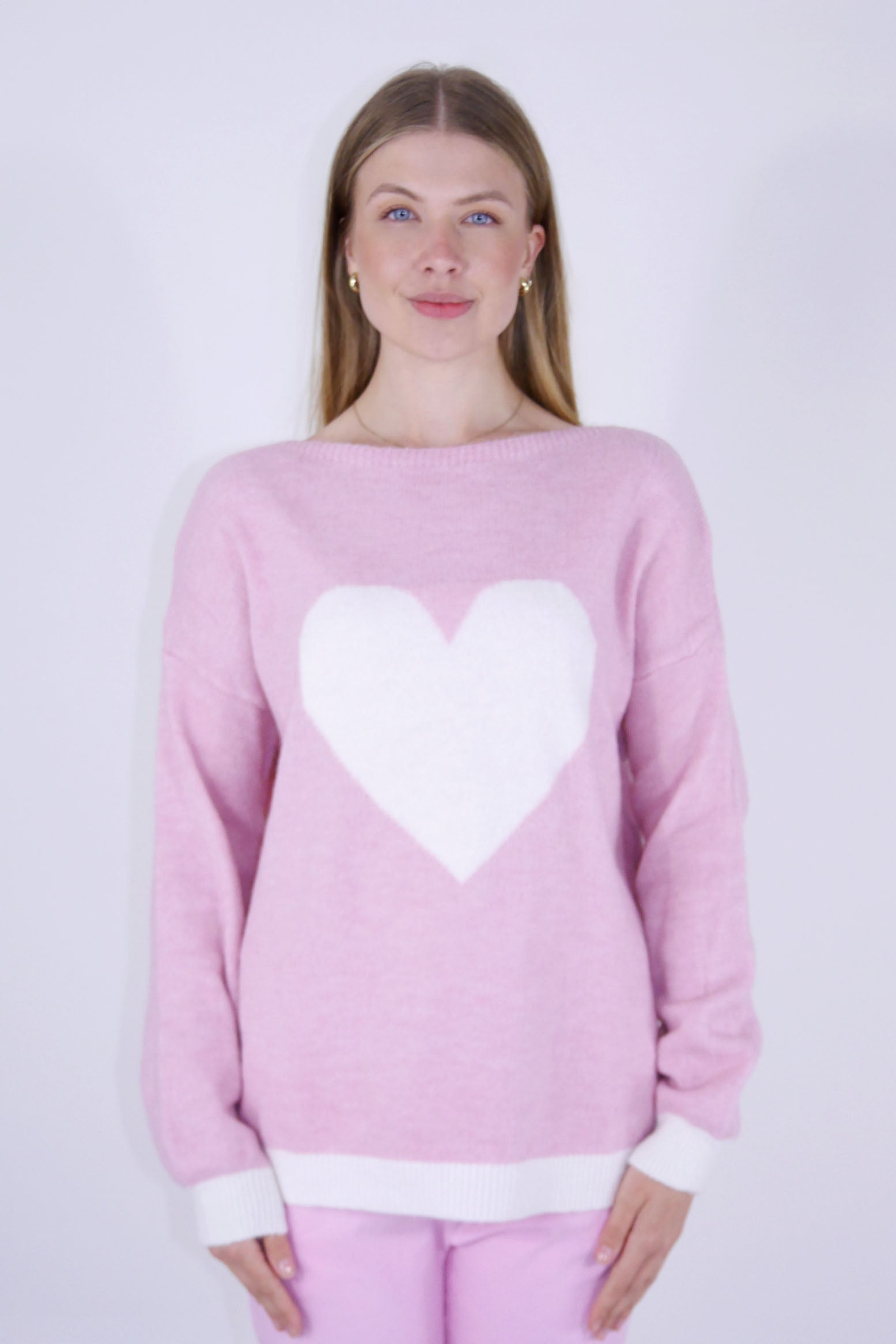 Pullover "Herz" - Rosa