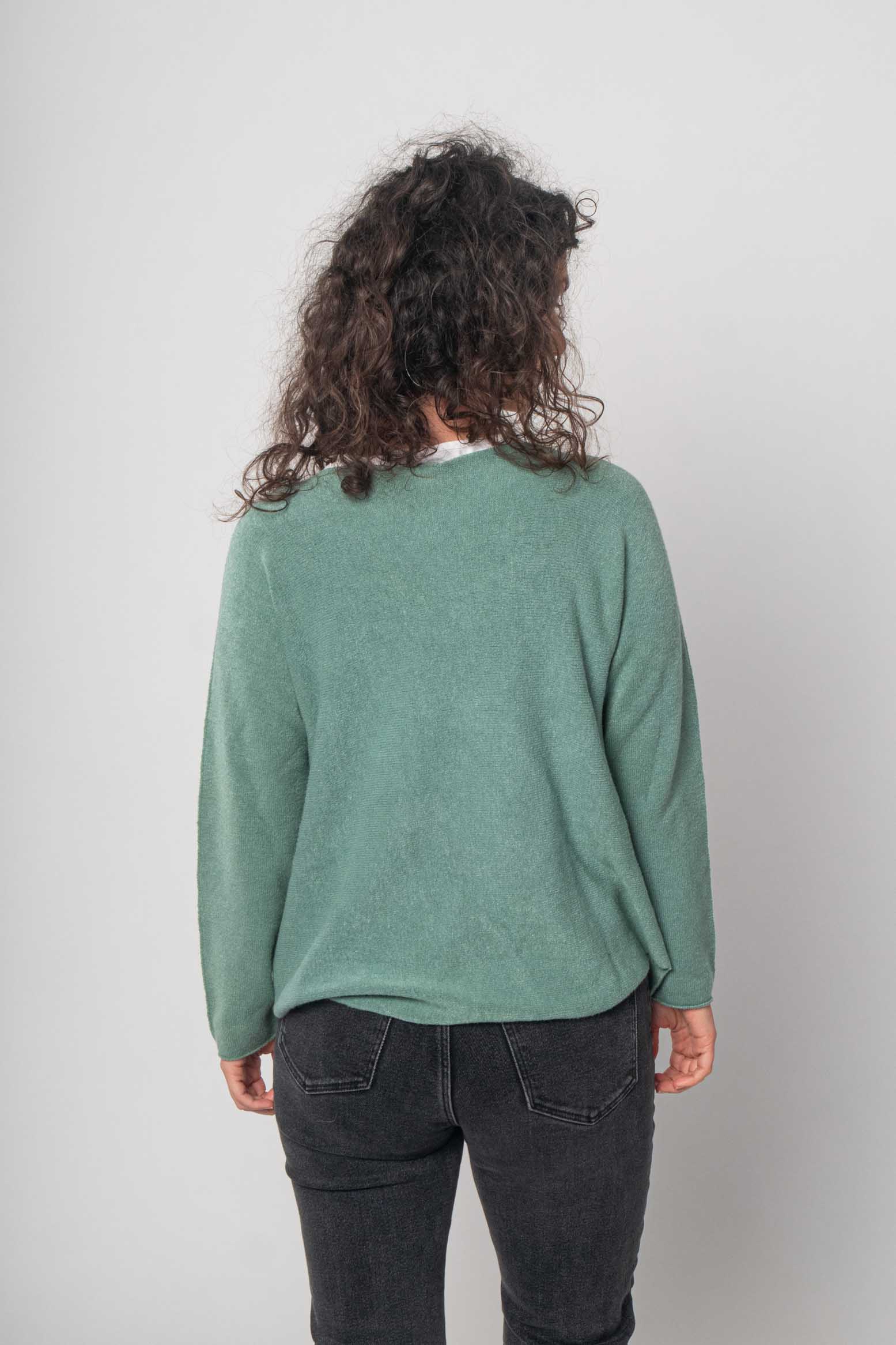 Pullover "Basic Rundhals" - Khaki