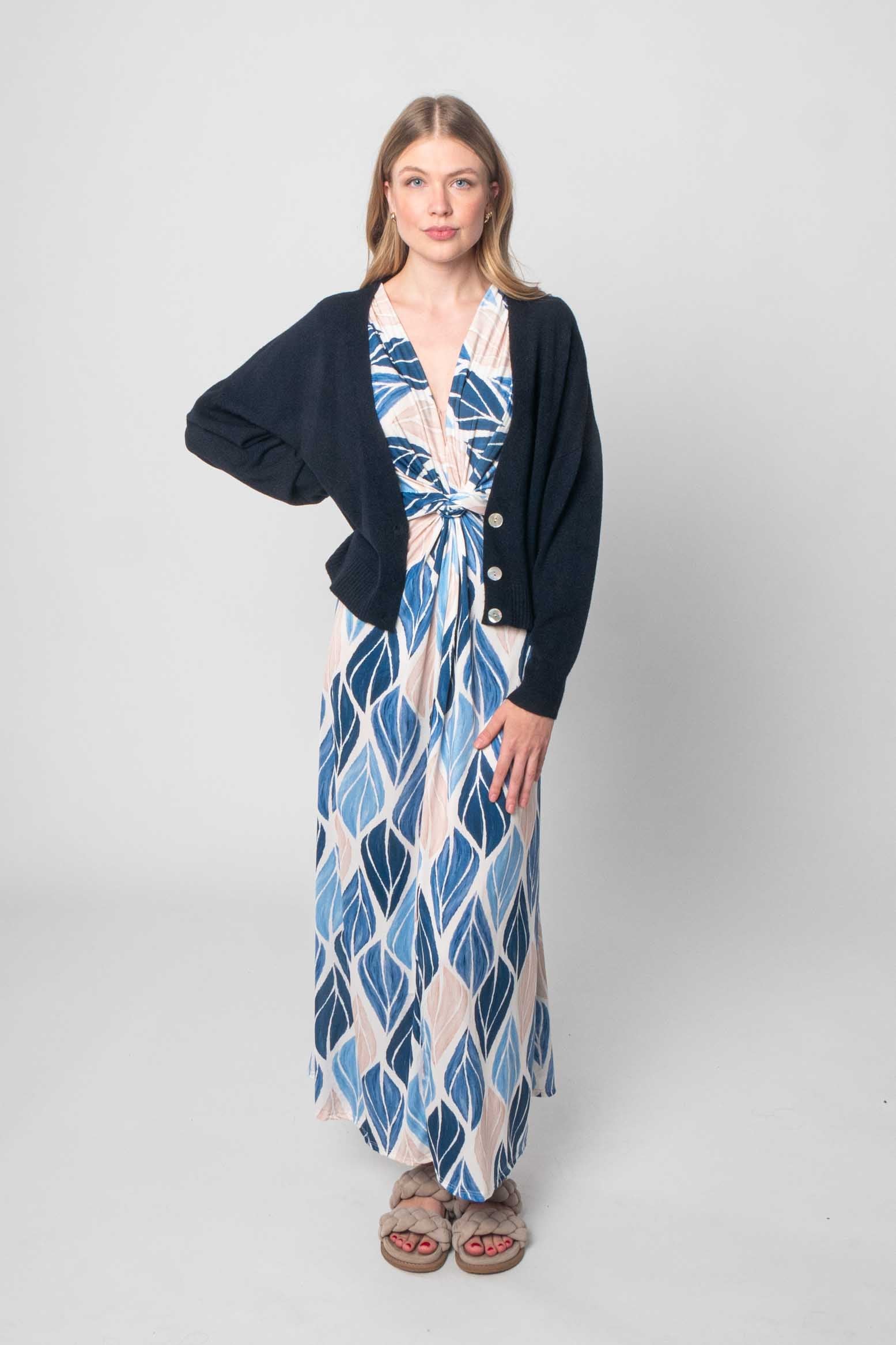 Lisa Style - Weicher Strick Cardigan - Dunkelblau
