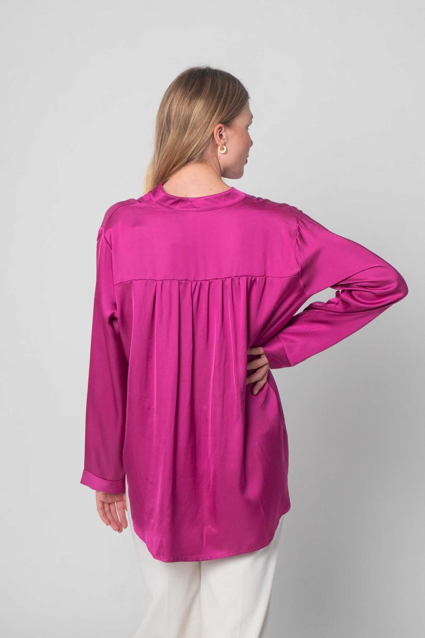 DressWithClass- Bluse mit Seidenoptik - Beere