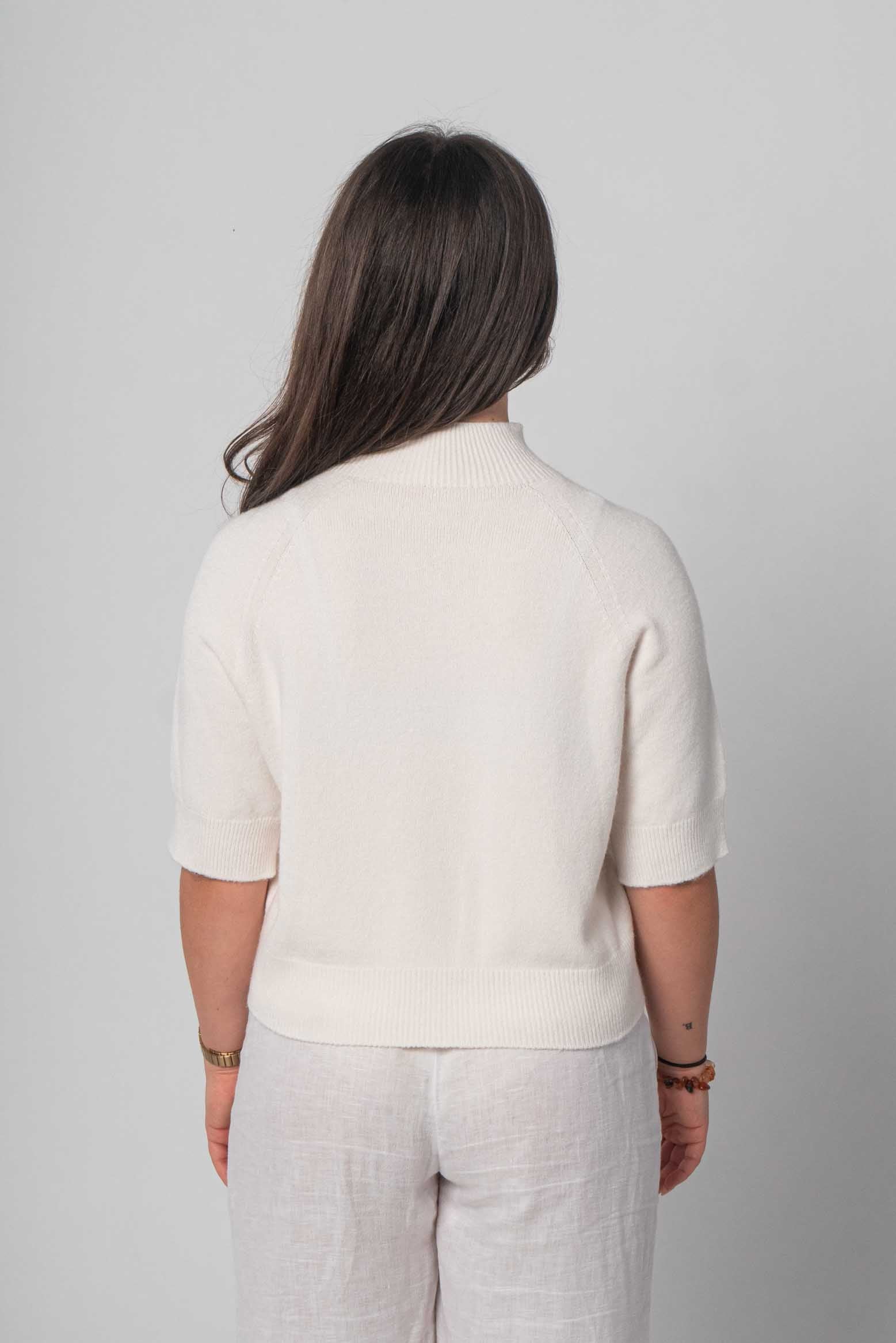 Pullover mit kurzen Ärmeln - Beige/Creme