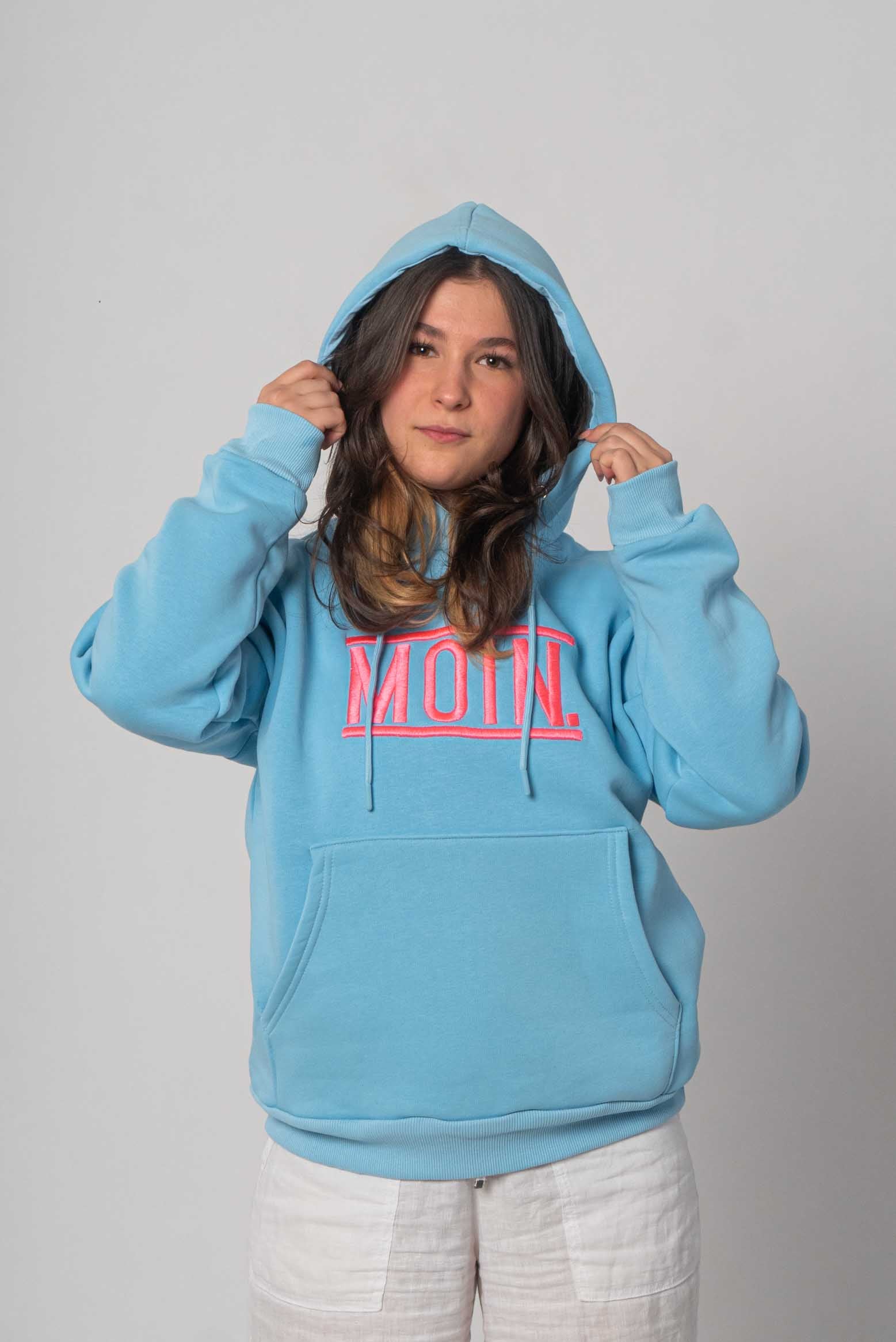 Flair Basic Moin Hoodie/Sweatshirt - Hellblau/Pink