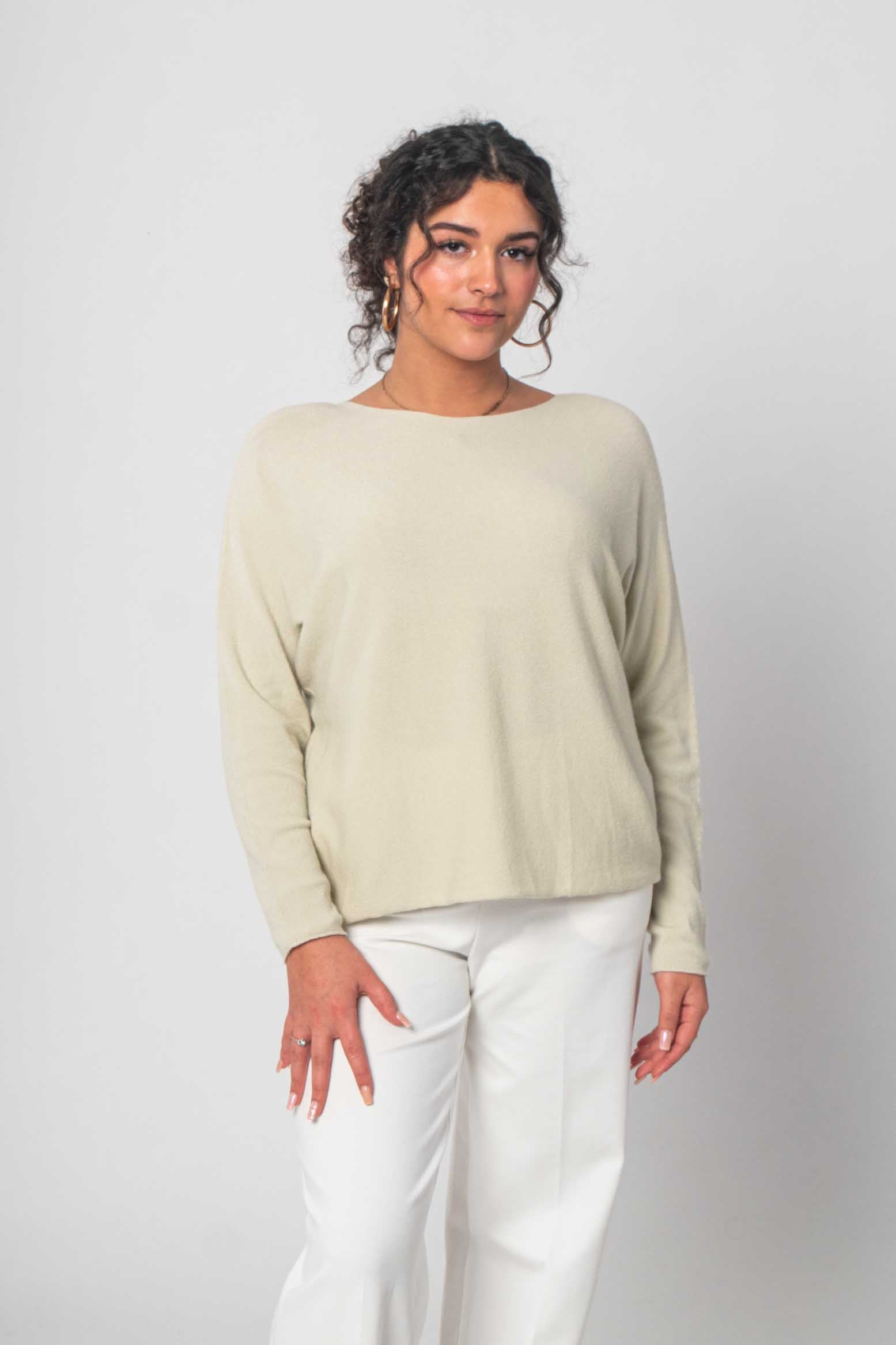Pullover "Rundhals" - Beige