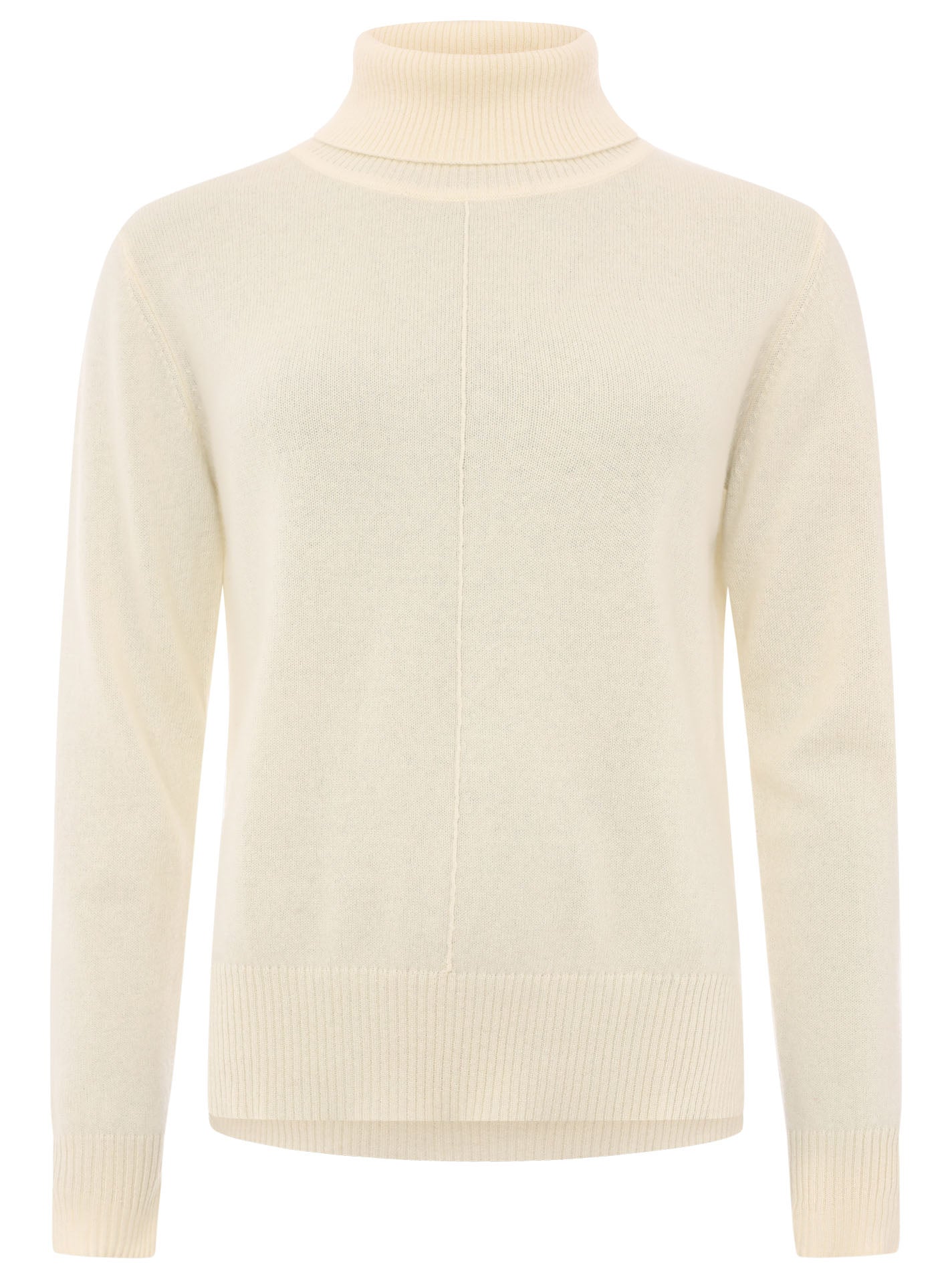 Zwillingsherz Kaschmir / Cashmere Rollkragen Pullover - Creme