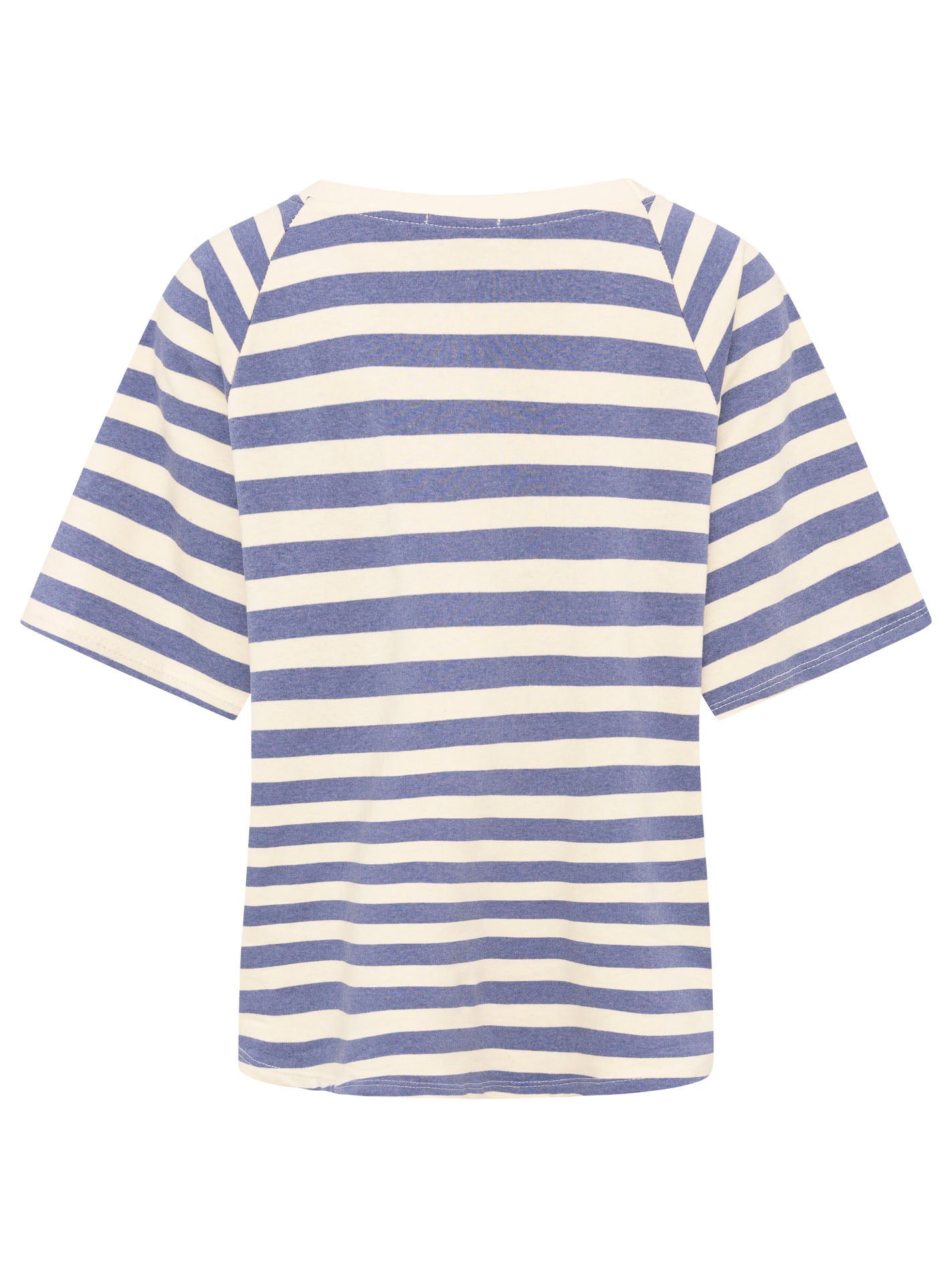 Zwillingsherz - T-Shirt "Love & Streifen" - Dunkelblau/Creme