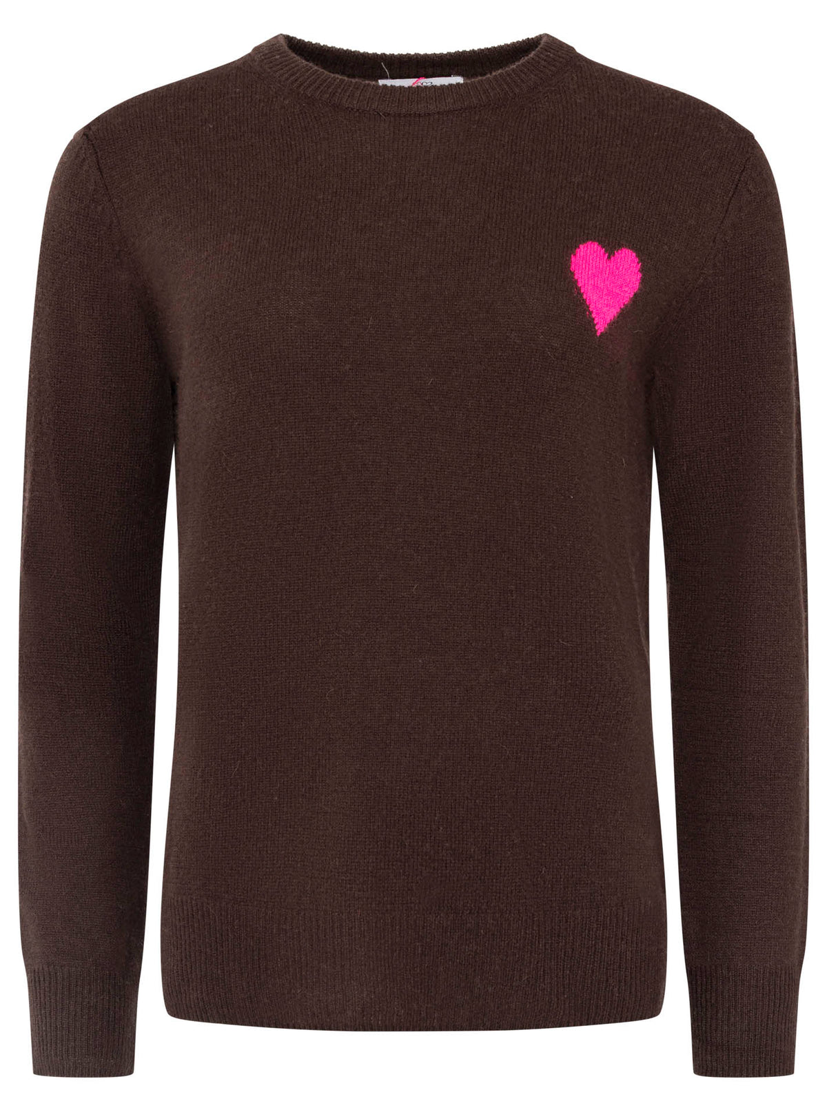 Zwillingsherz 100% Kaschmir / Cashmere Pullover Herz - Braun