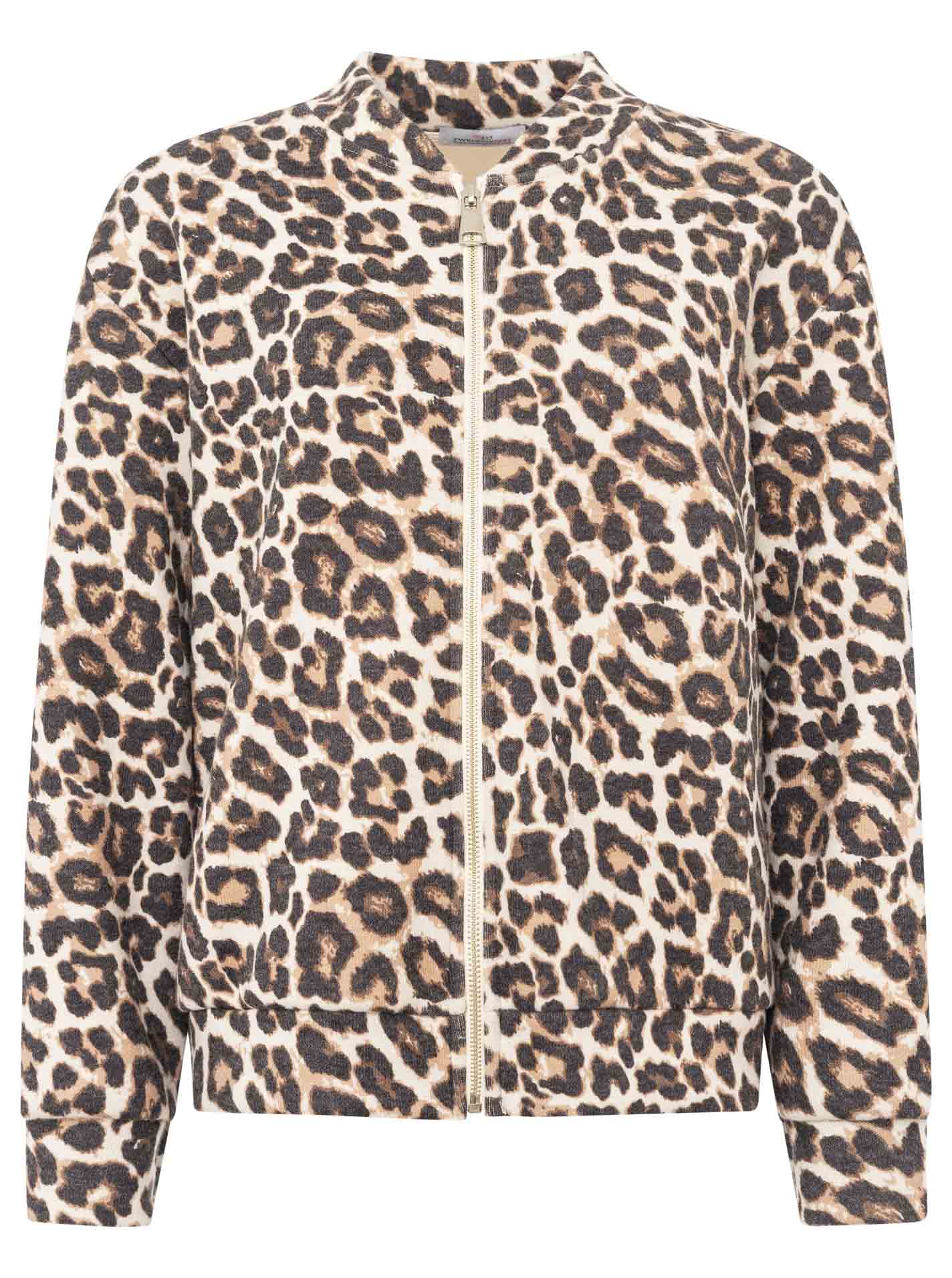 Zwillingsherz - Oversize Blouson "Leo" - Beige/Schwarz