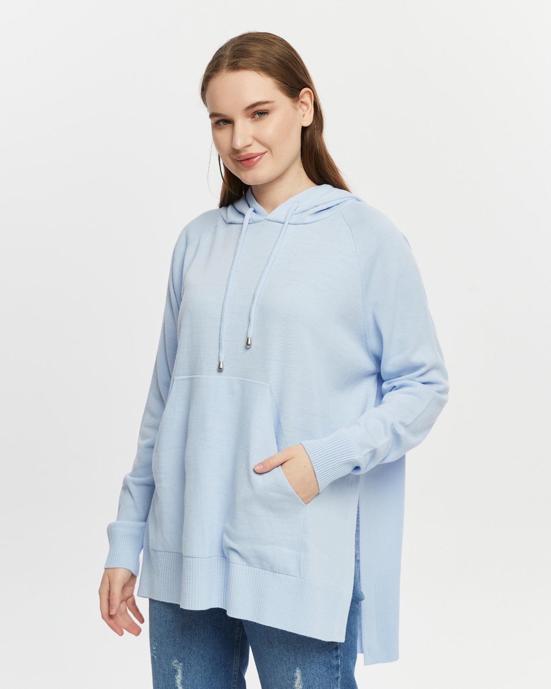 Stilvoll & lässiger Hoodie - Hellblau