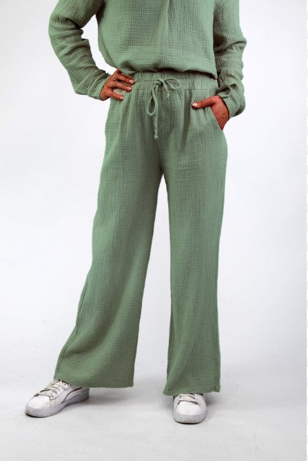 Musselin Hose - Khaki