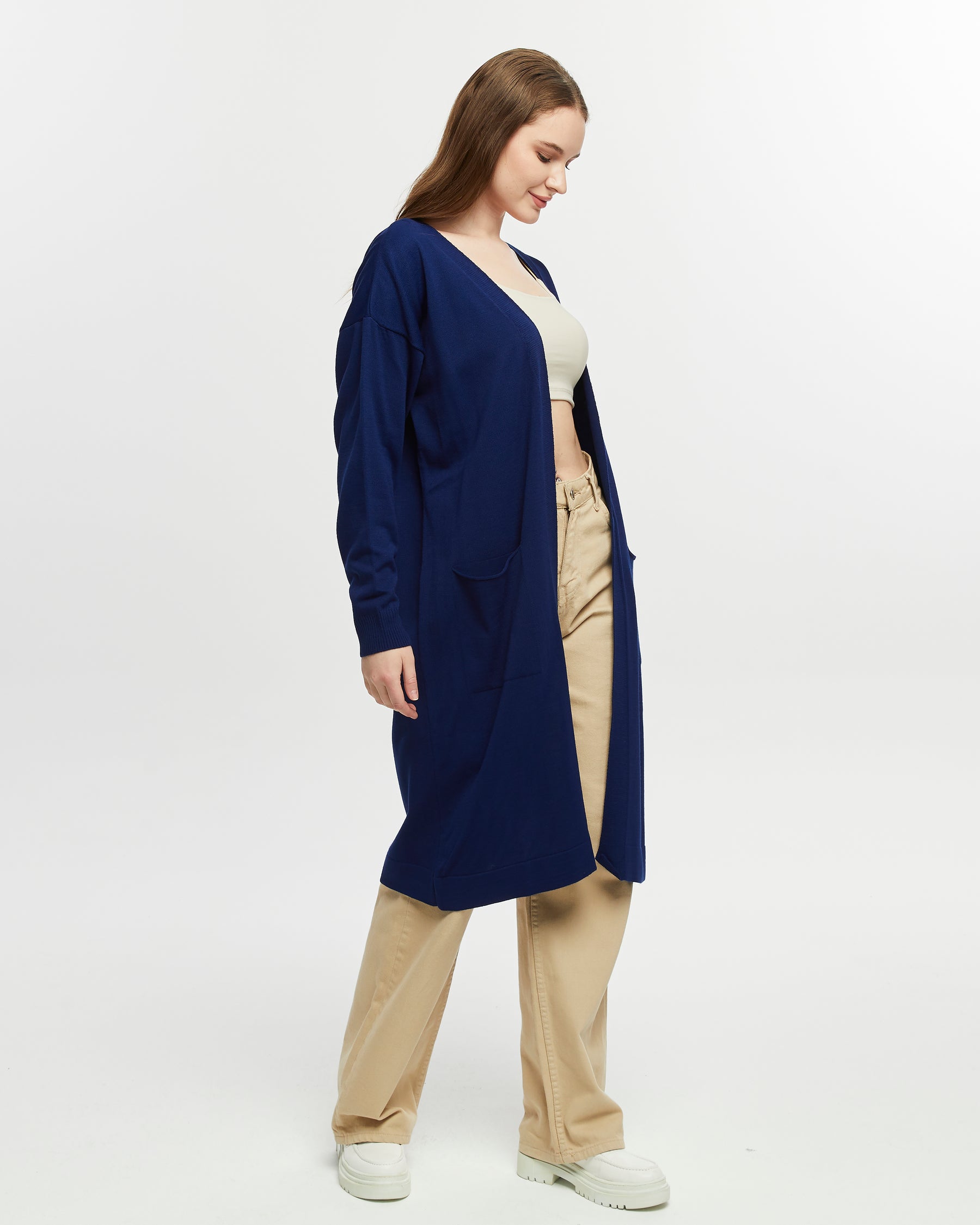 Leichter Sommer Cardigan - Royalblau