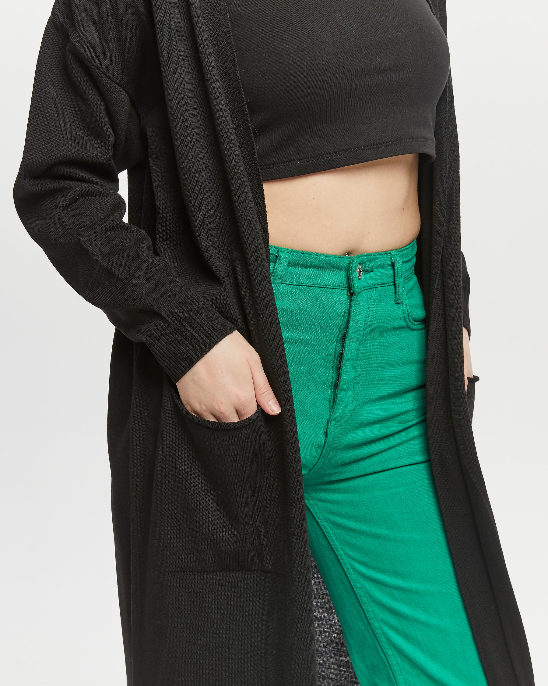 Leichter Sommer Cardigan - Dunkelgrau