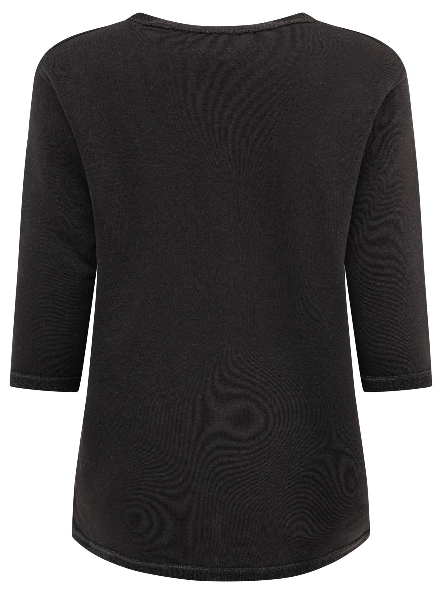 Rückseite Zwillingsherz Sweatshirt Moin Anker Schwarz mit 3/4-Arm