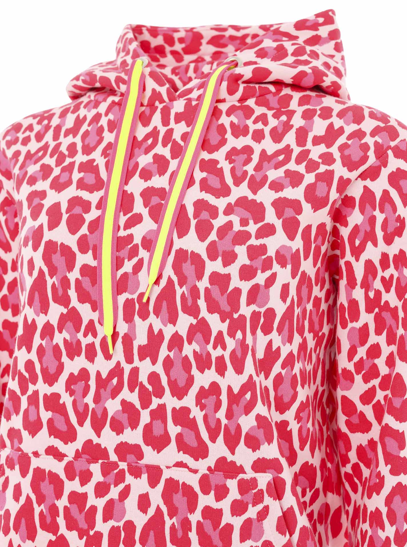 Zwillingsherz - Hoodie/Sweatshirt "Leopard Neon" - Pink/Weiß