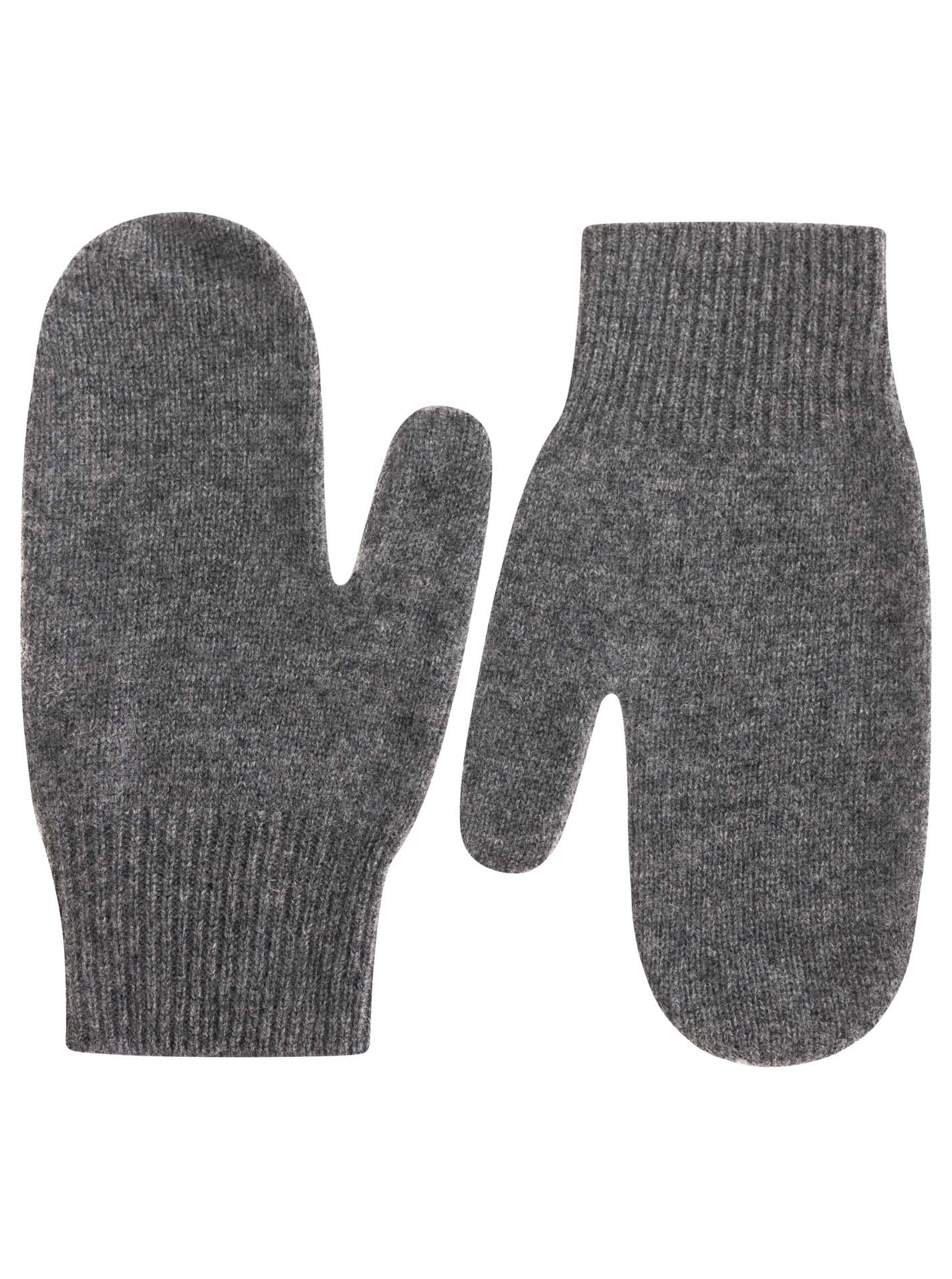 Zwillingsherz 100% Cashmere-Fäustlinge (Handschuhe) in Anthrazit – weich, warm, edel