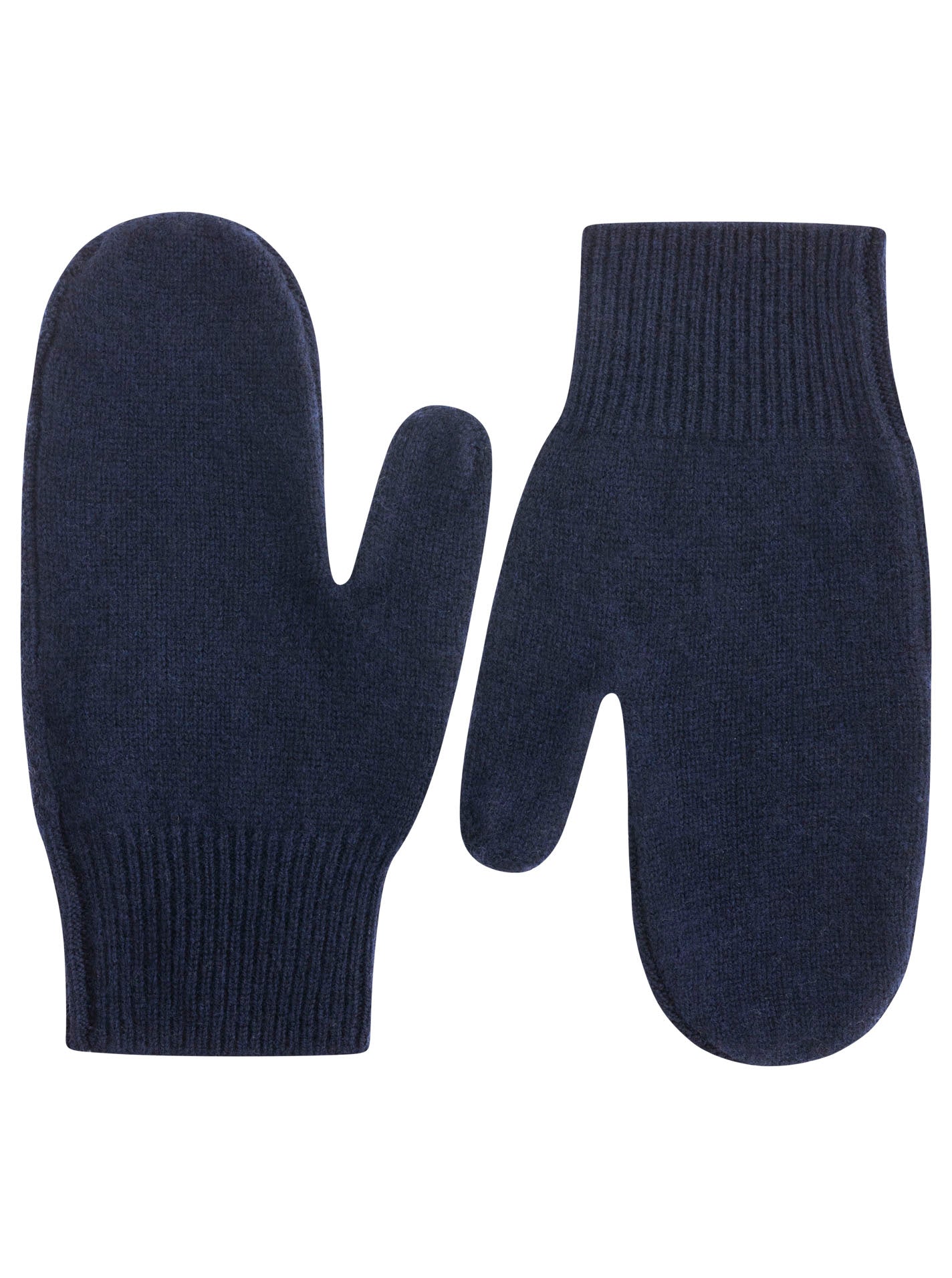 Zwillingsherz 100% Cashmere-Fäustlinge (Handschuhe) in Dunkelblau – weich, warm, edel