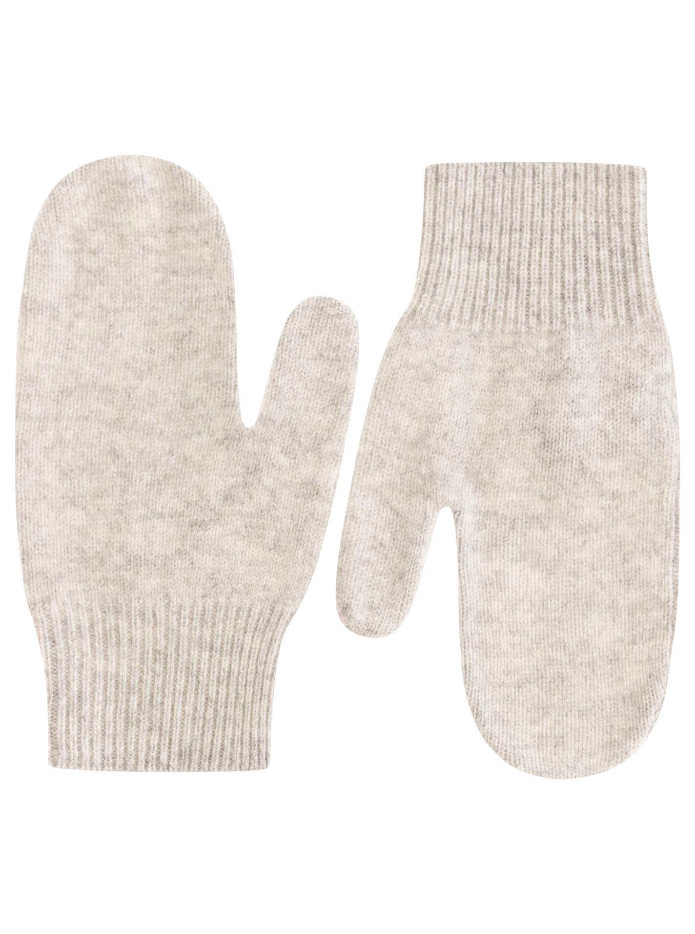 Zwillingsherz 100% Cashmere-Fäustlinge (Handschuhe) in Hellgrau - weich, warm, edel