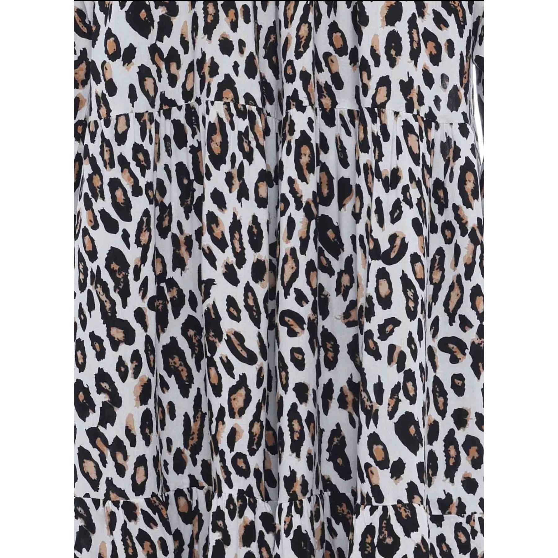 Zwillingsherz - Kleid/Tunika Wilder Leo mit Leo Leopard Muster - Beige/Schwarz