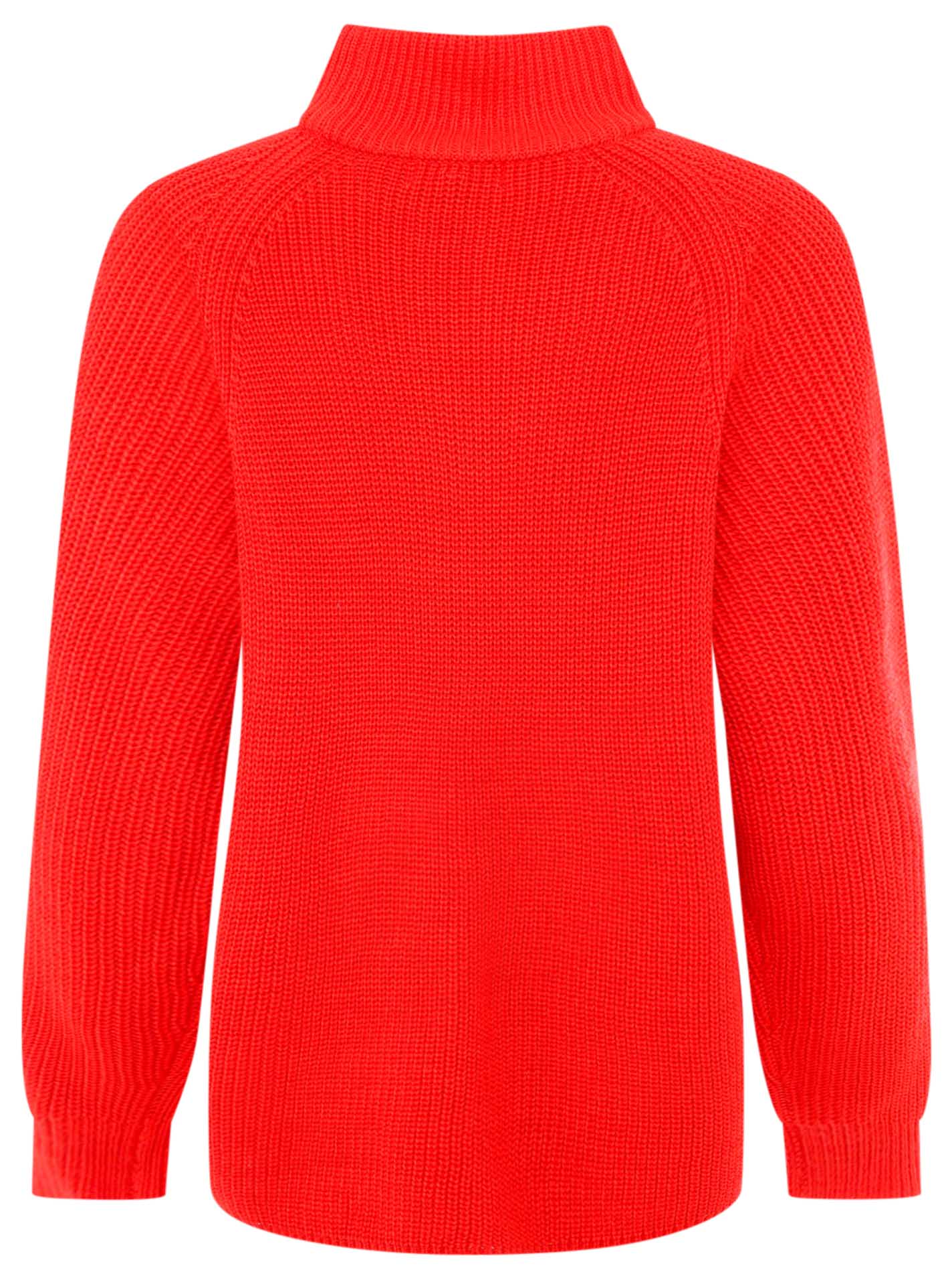 Zwillingsherz Pullover Rollkragen - Rot
