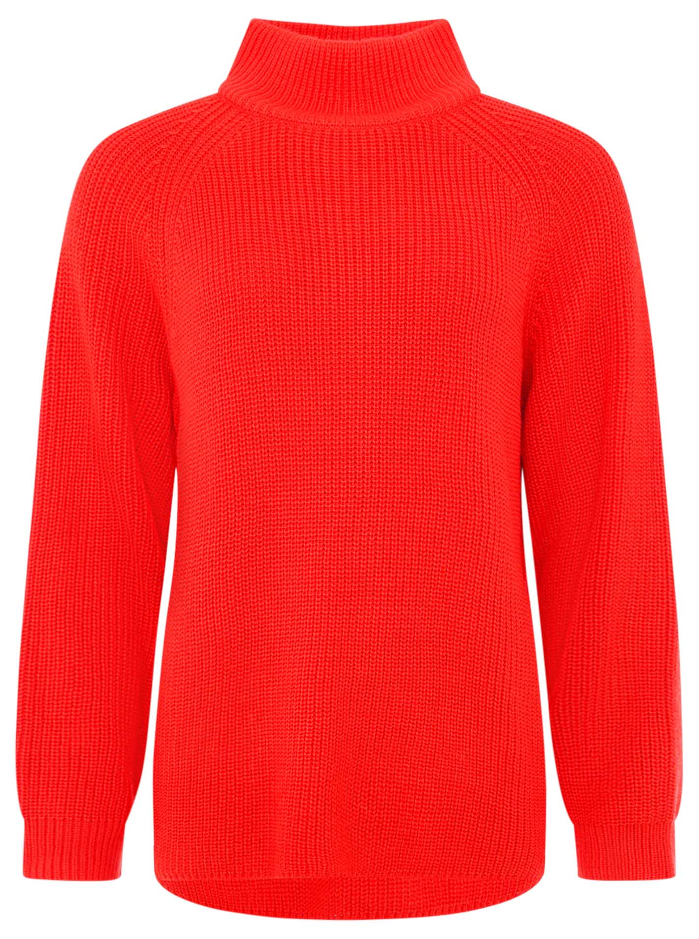 Zwillingsherz Pullover Rollkragen - Rot