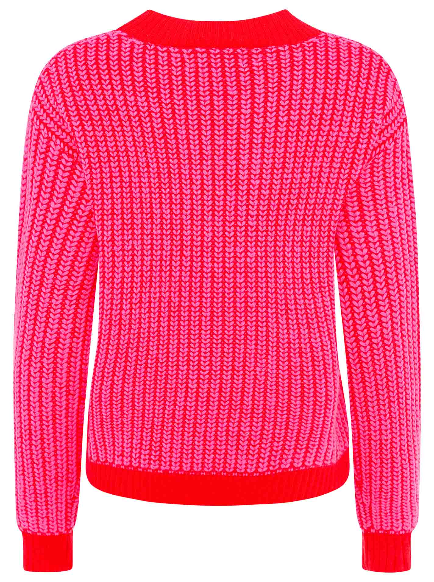 Zwillingsherz - Pullover "Zweifarbig" - Rot/Pink