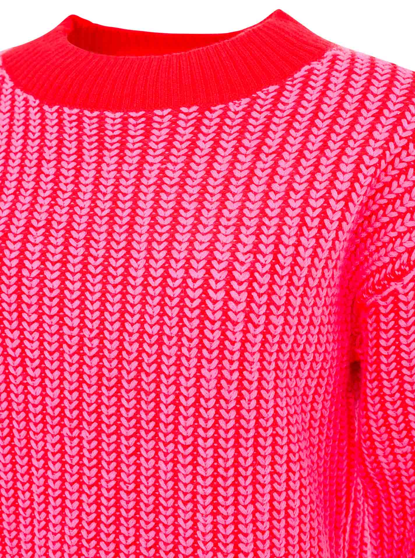 Zwillingsherz - Pullover "Zweifarbig" - Rot/Pink