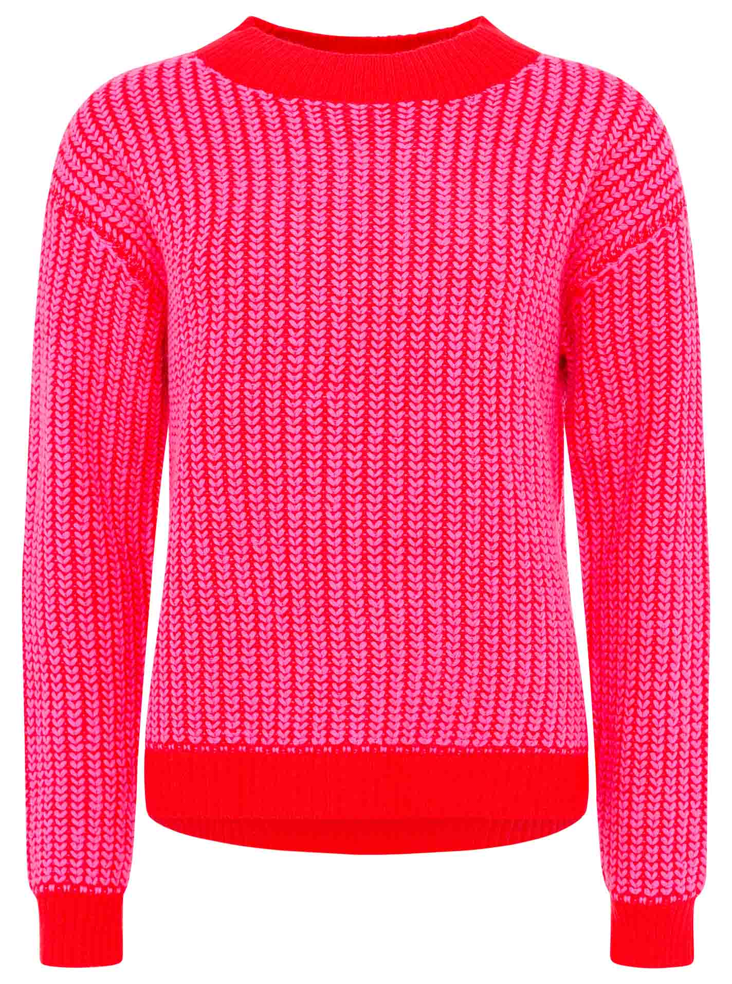 Zwillingsherz - Pullover "Zweifarbig" - Rot/Pink