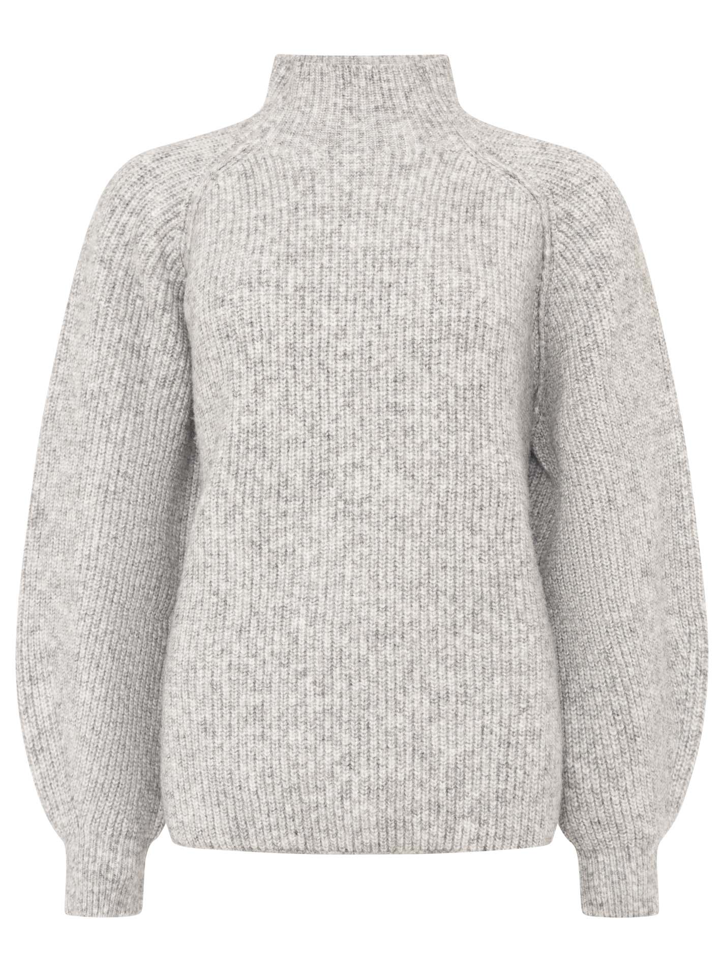 Zwillingsherz - Pullover Stehkragen - Grau