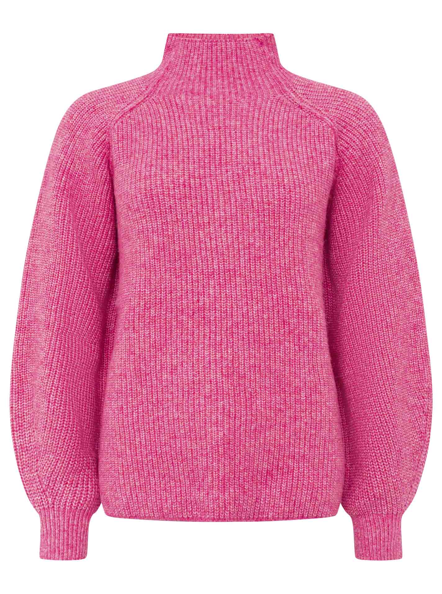 Zwillingsherz - Pullover Stehkragen - Pink