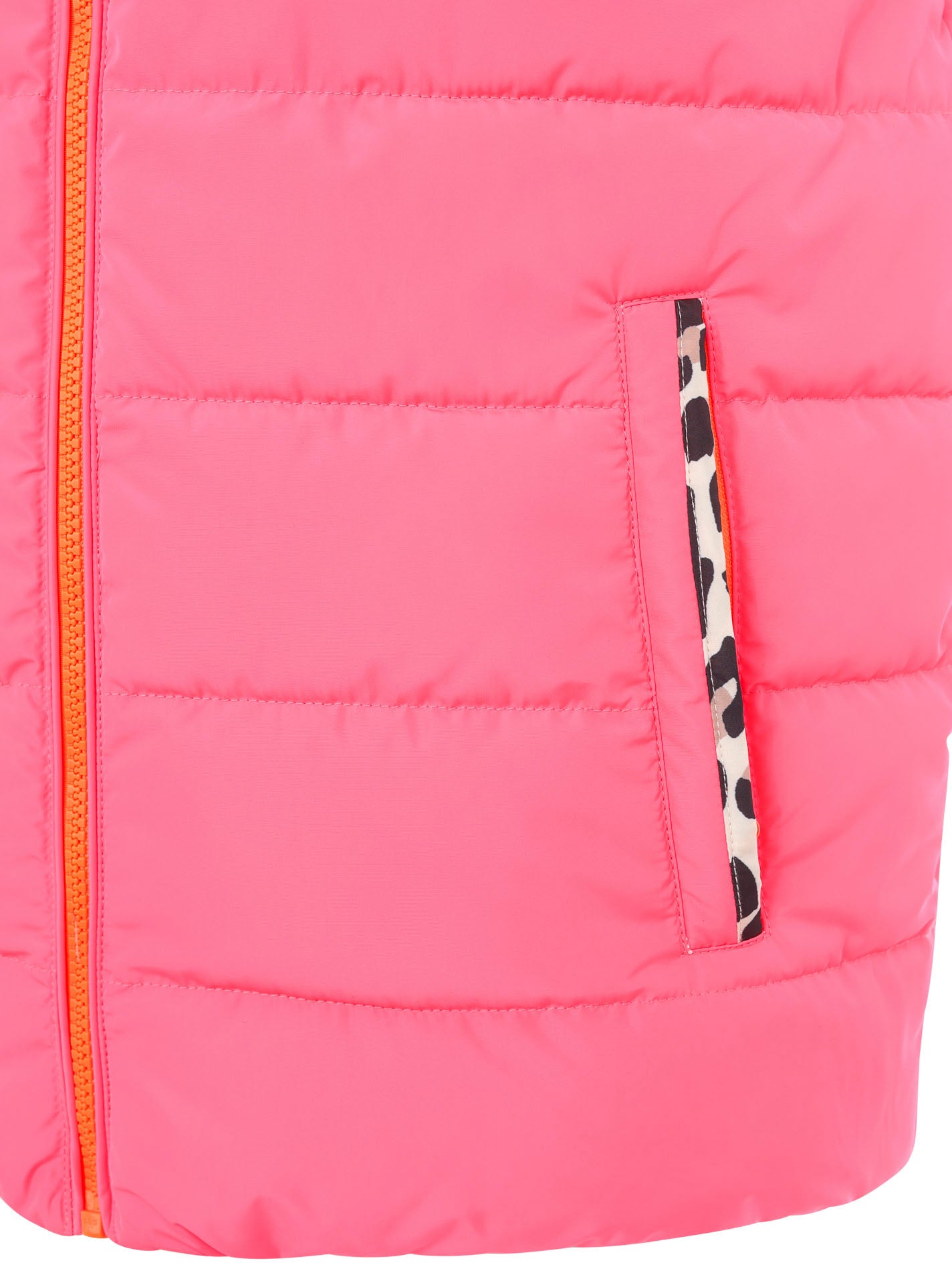 willingsherz Wendbare Steppweste kurz in Leo Beige-Pink und Strandpink – modisches Design für vielseitige Outfits