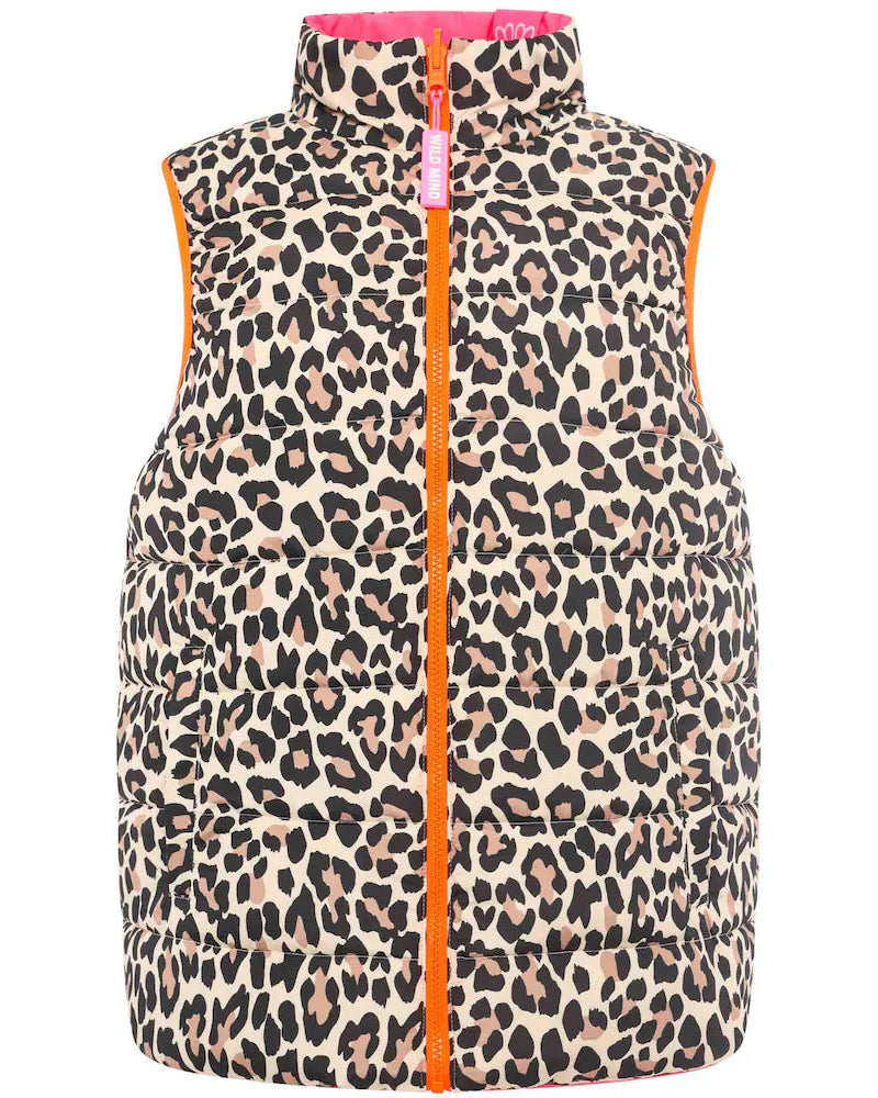 Zwillingsherz Steppweste Wendbar in Strandpink und Leo Pink – stylische Weste mit zwei Tragevarianten