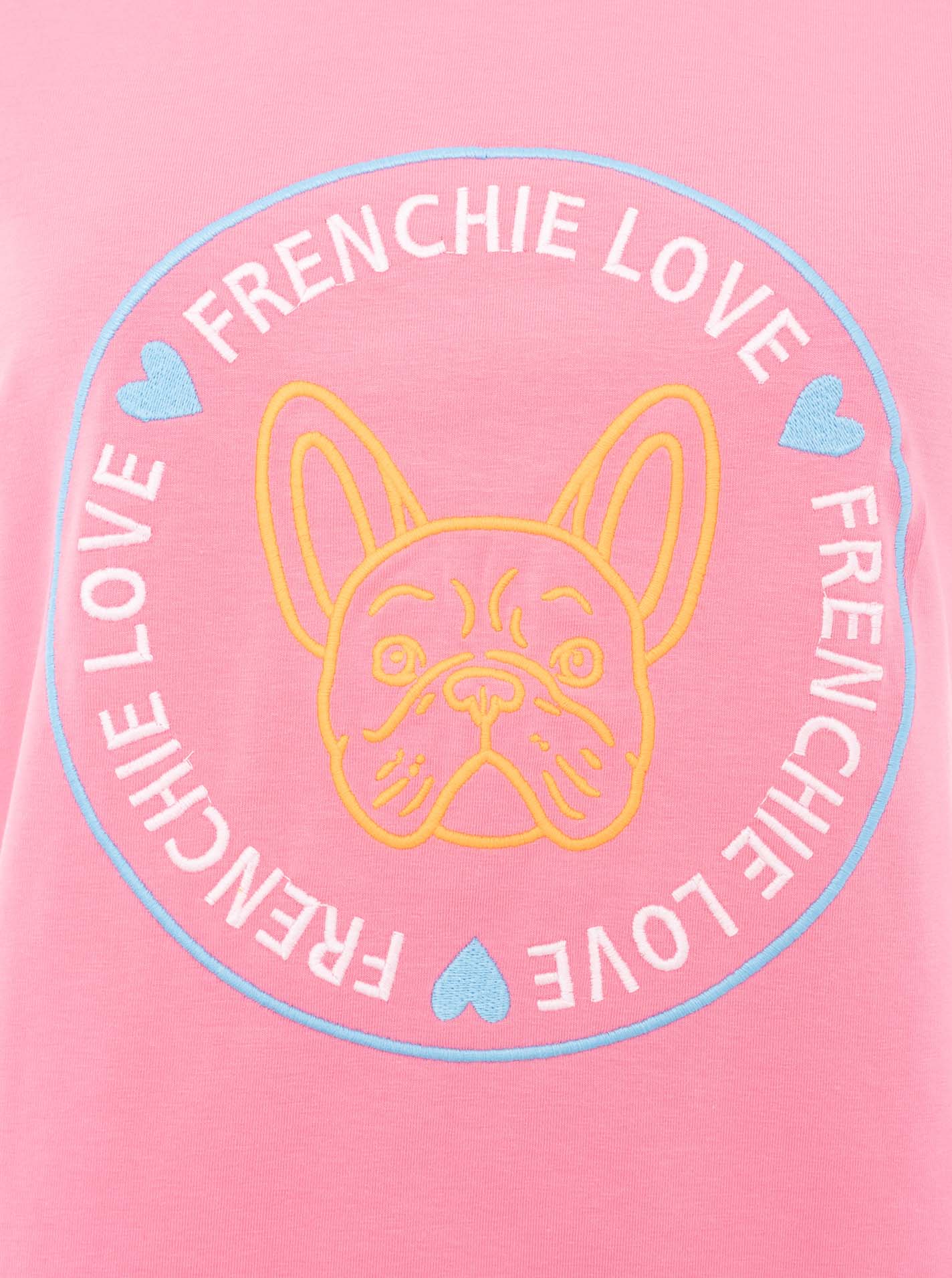 Zwillingsherz - T-Shirt "Frenchie Love" - Pink/Rosa