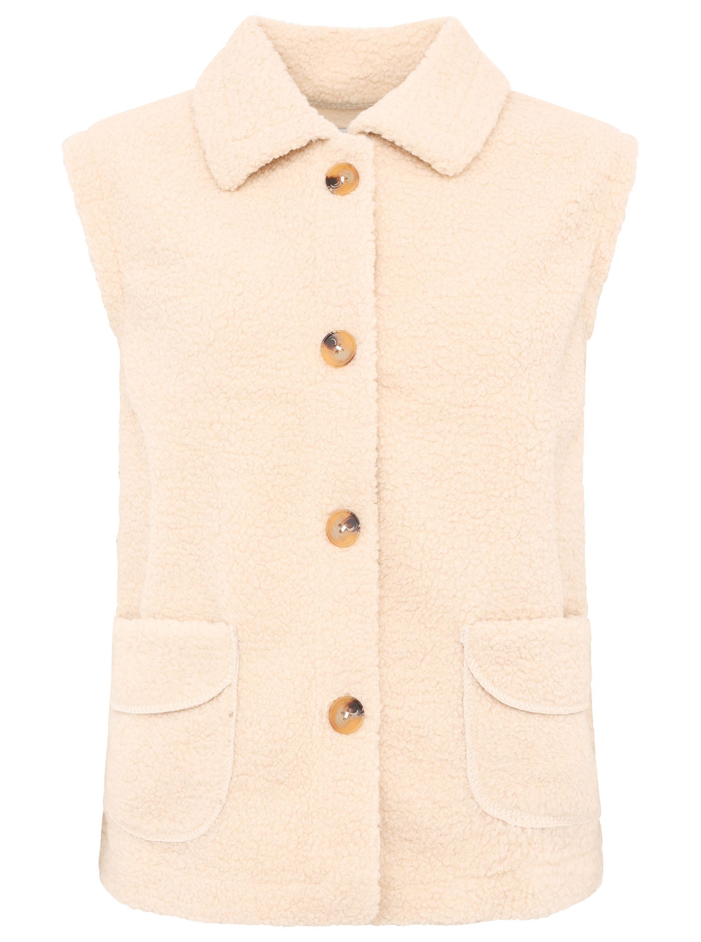 zwillingsherz weste kuschel pluesch beige