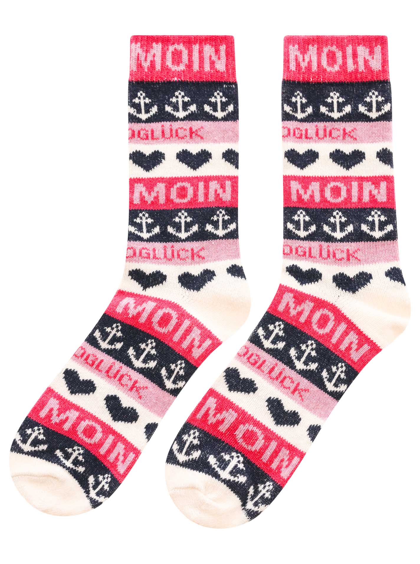 Zwillingsherz - Kuschelsocken Moin - Pink/Blau (4 Paar)