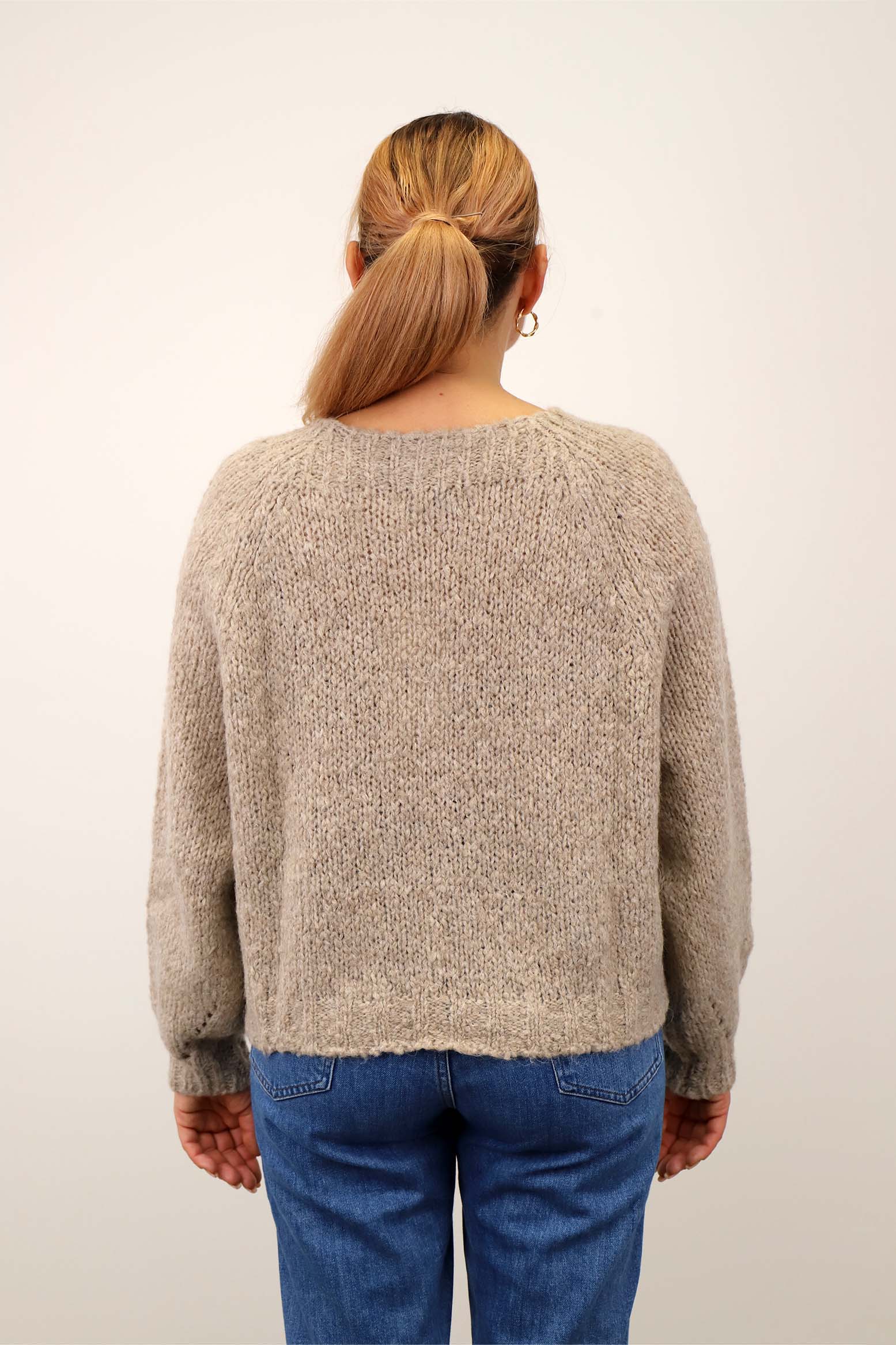 Pullover kurz "Vintage" - Taupe