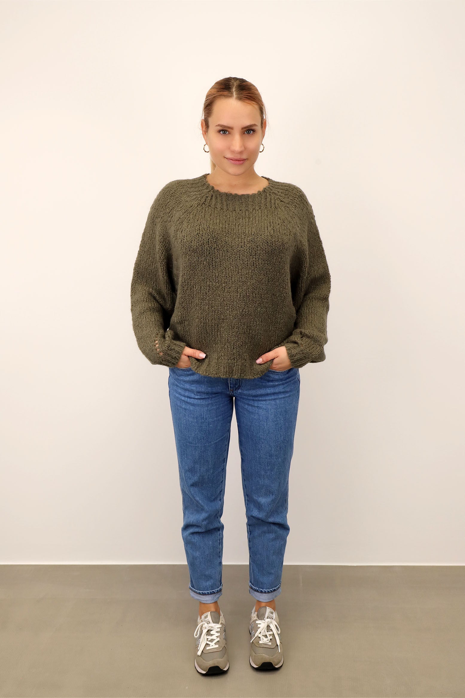 Pullover kurz "Vintage" - Khaki