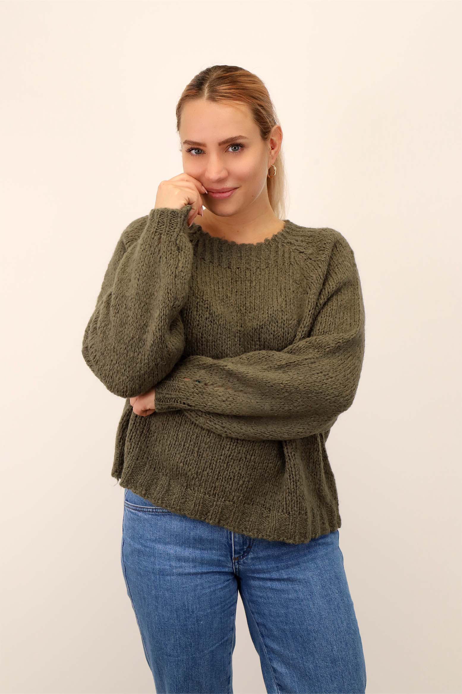Pullover kurz "Vintage" - Khaki