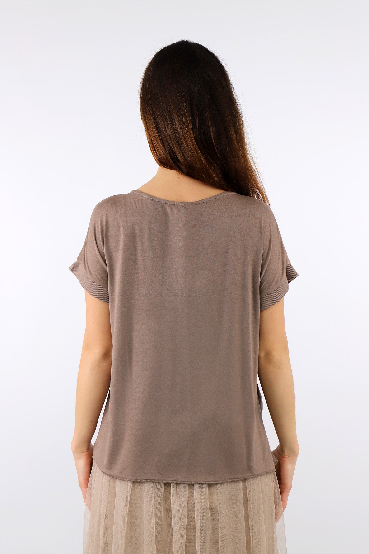 Seiden-Shirt Taupe