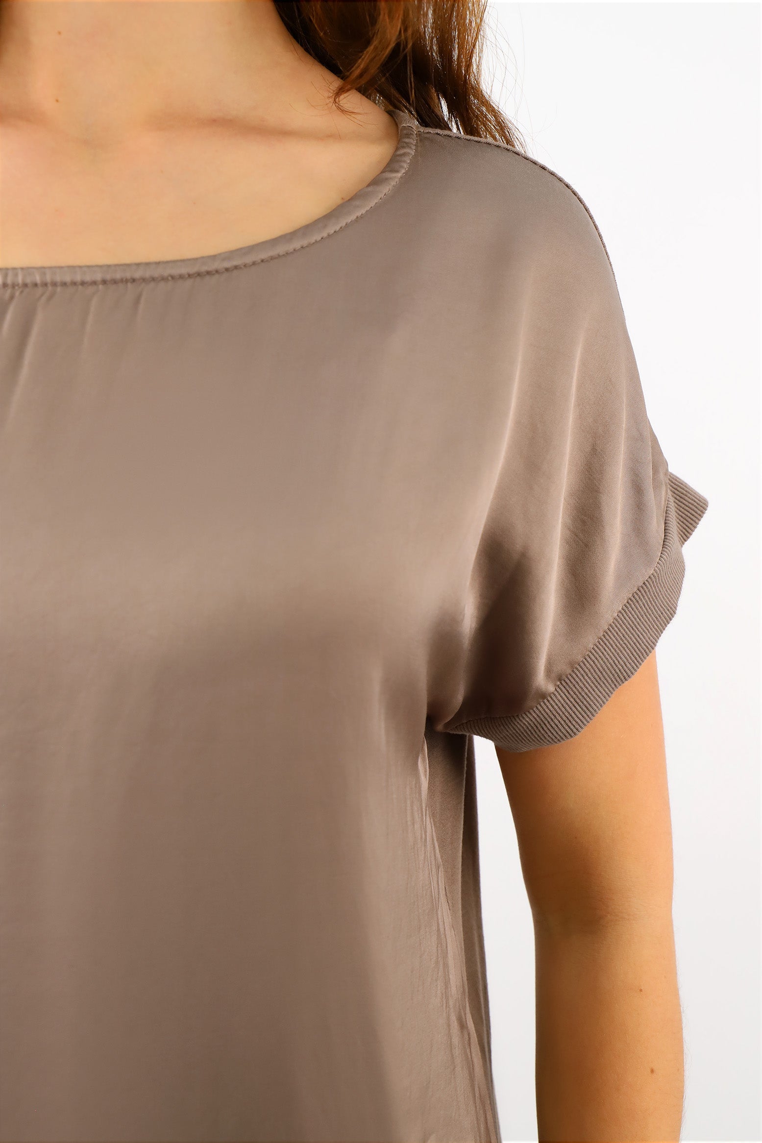 Seiden-Shirt Taupe