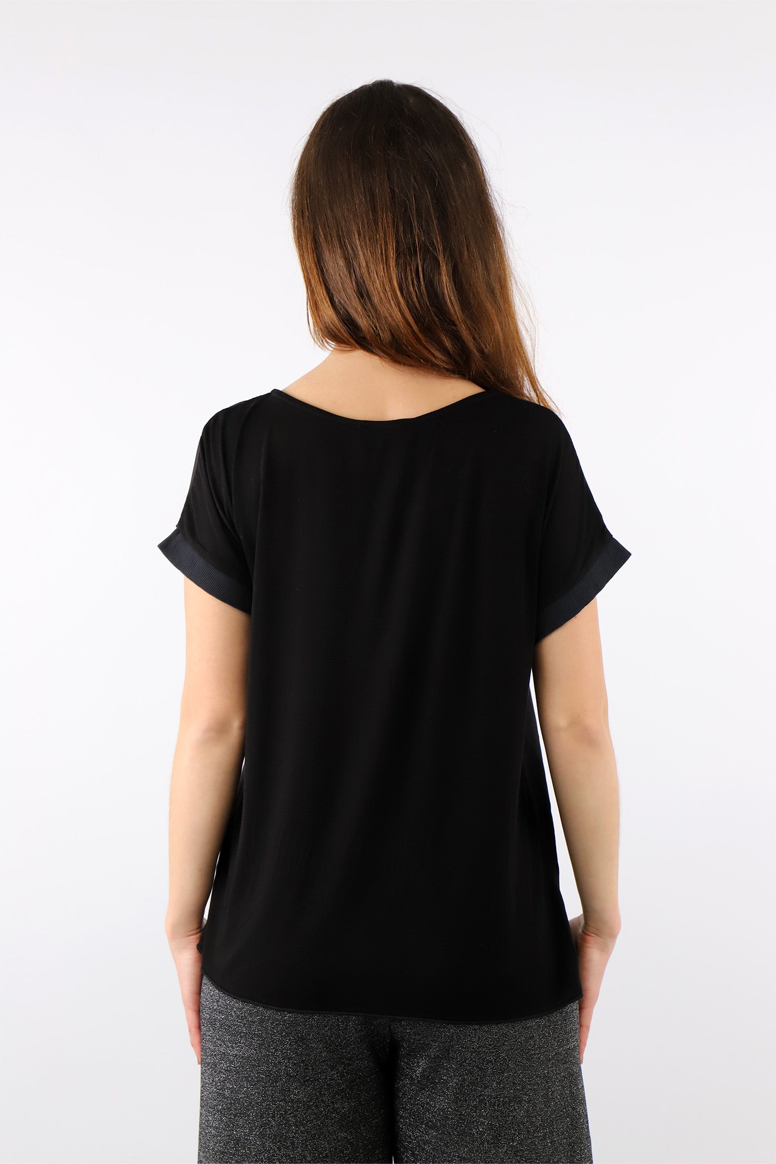Seiden-Shirt Schwarz