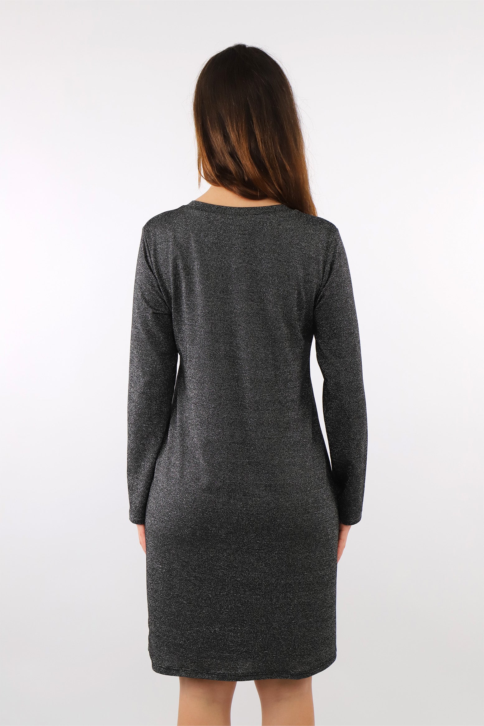 Festliches Lurex Kleid - Schwarz
