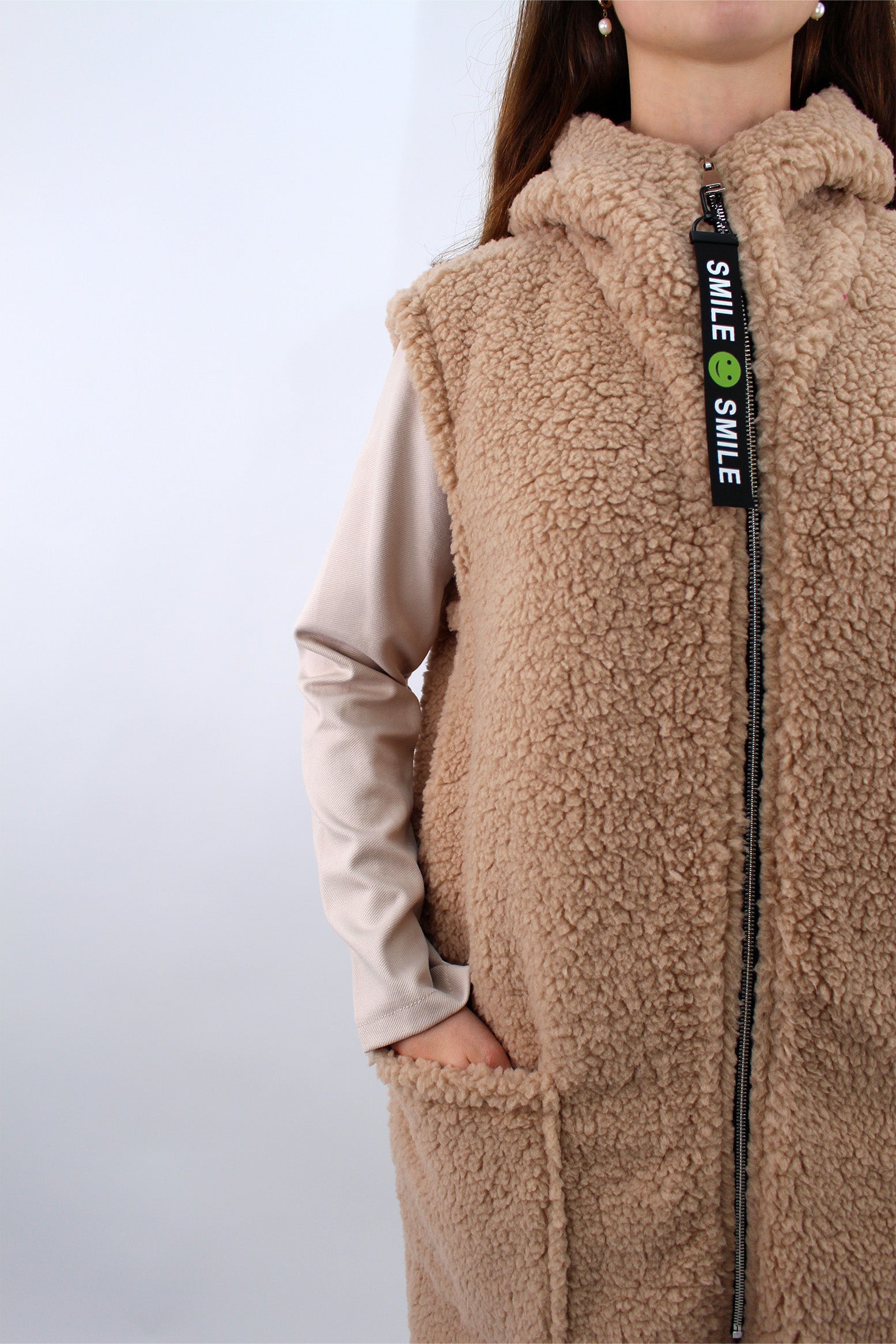 Weste "Teddy" - Beige