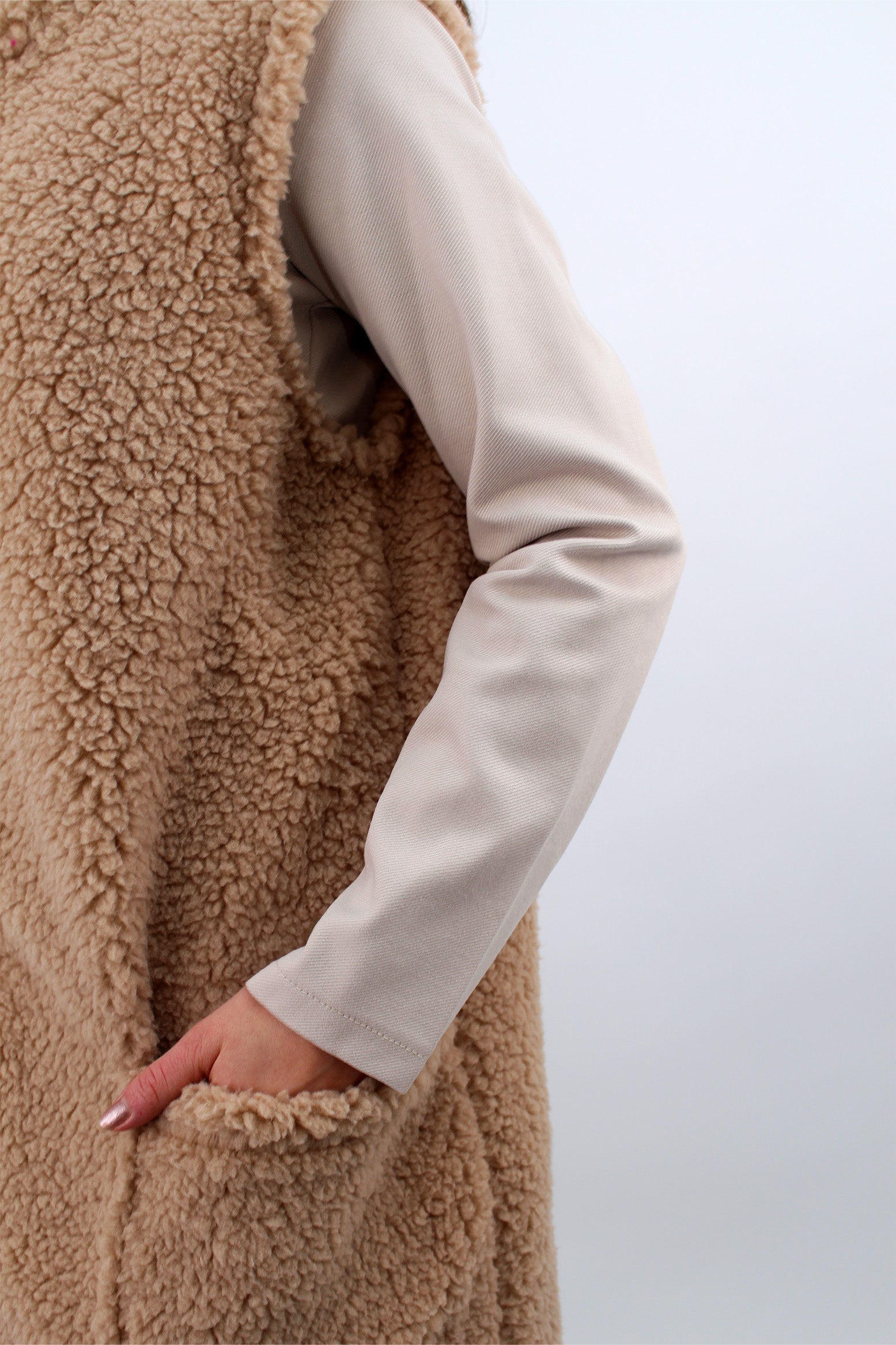 Weste "Teddy" - Beige